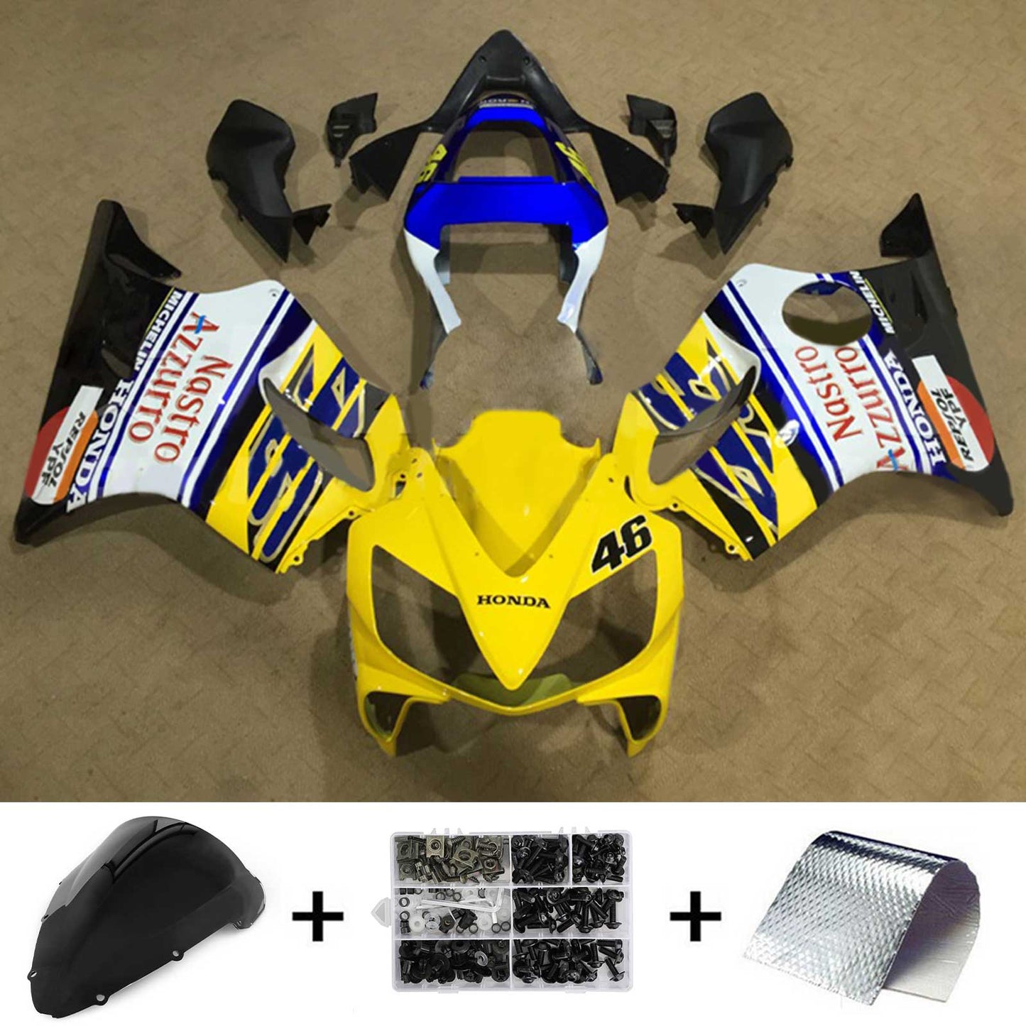 2001-2003 Honda CBR600 F4i Injection Fairing Kit Bodywork Plastic ABS#140