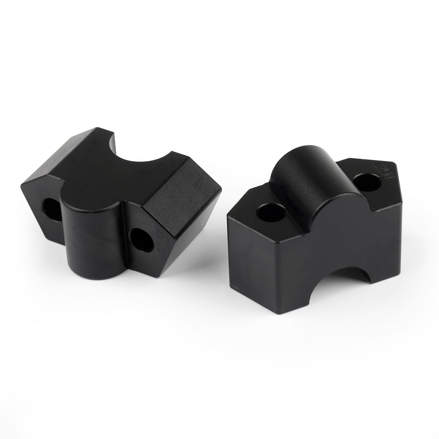 Aluminum 7/8" 22mm Motorcycle HandleBar Riser Mount Clamps For Kawasaki Z250 BLK