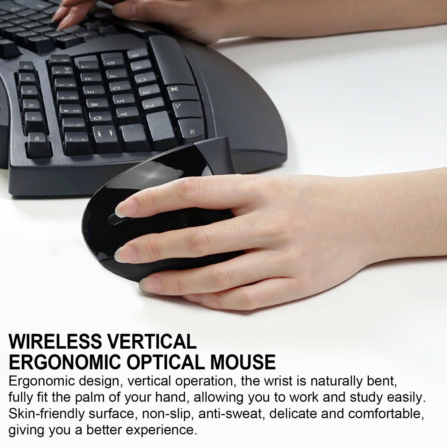 4 DPI 1000-1200-1600-2400 Wireless Ergonomic Optical Vertical Mice Laptop PC