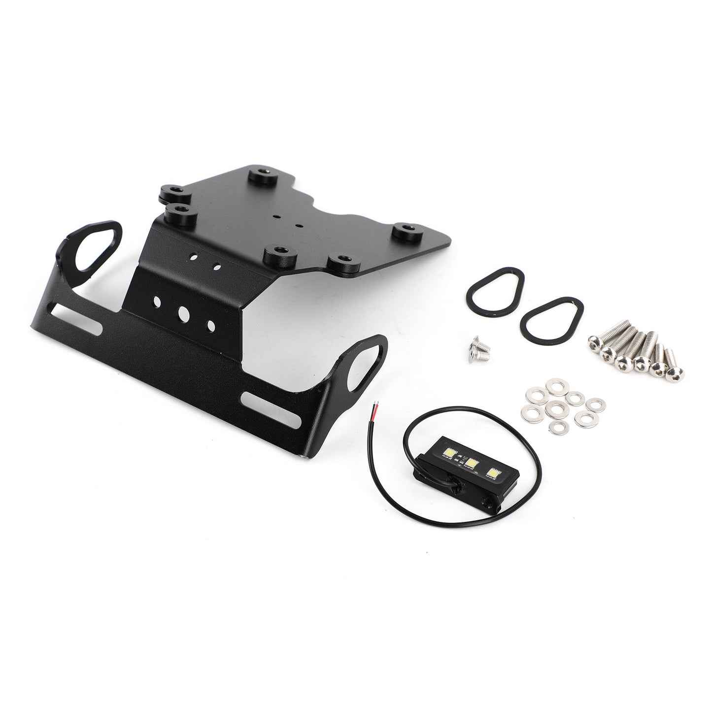 Aluminum License Plate Holder Frame Bracket Fit For Yamaha Tenere 700 2019-2021