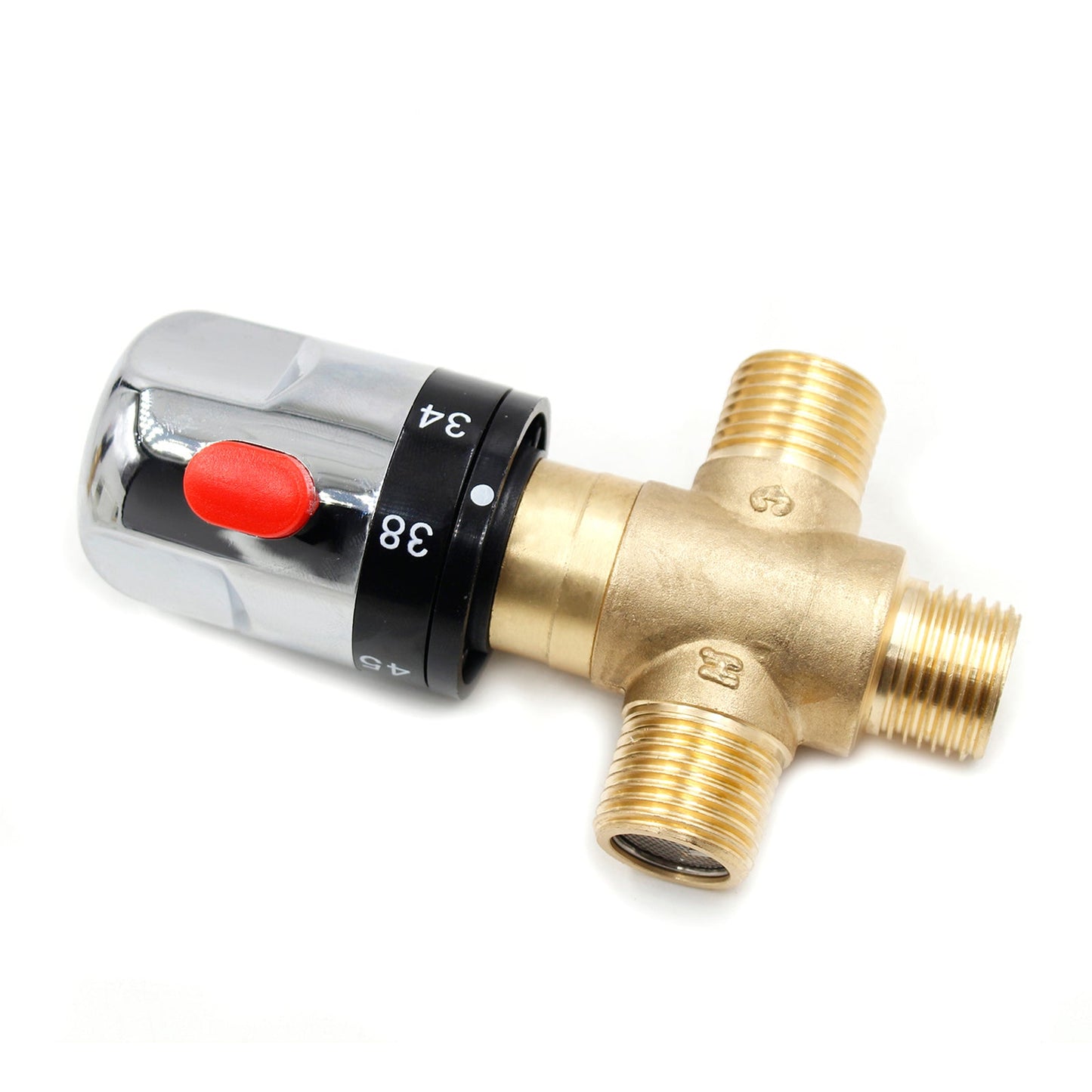 Brass Thermostatic Mixing Valve Bathroom Faucet Temperature Mixer Control Valve