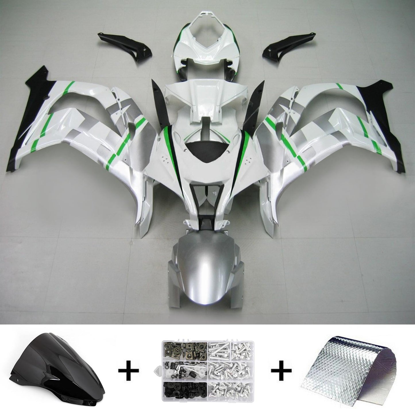 2016-2020 Kawasaki ZX10R Amotopart Injection Fairing Kit Bodywork Plastic ABS #112