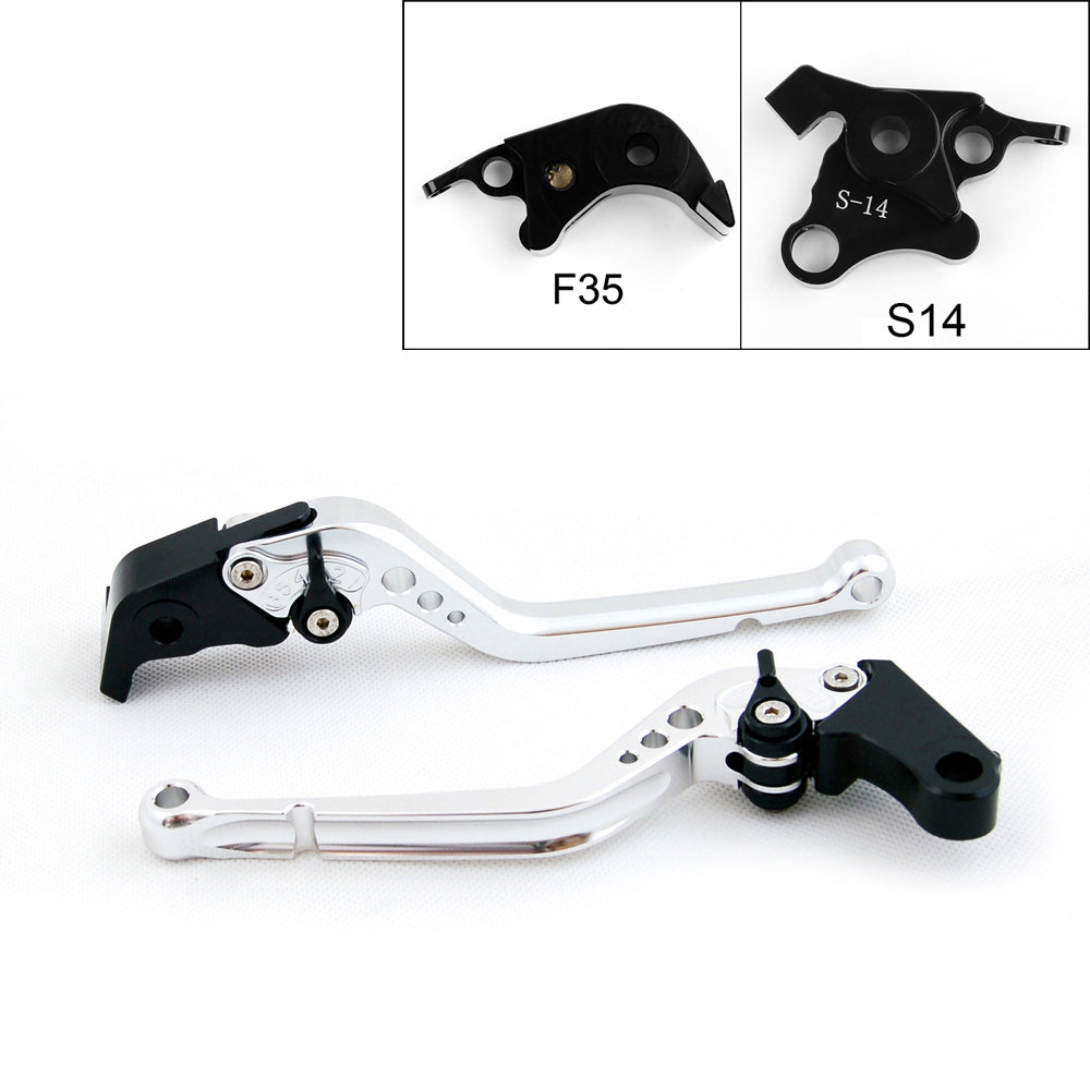 Long Brake Clutch Levers For Suzuki GSXR1000 GSXR 1000 2007-08 Black