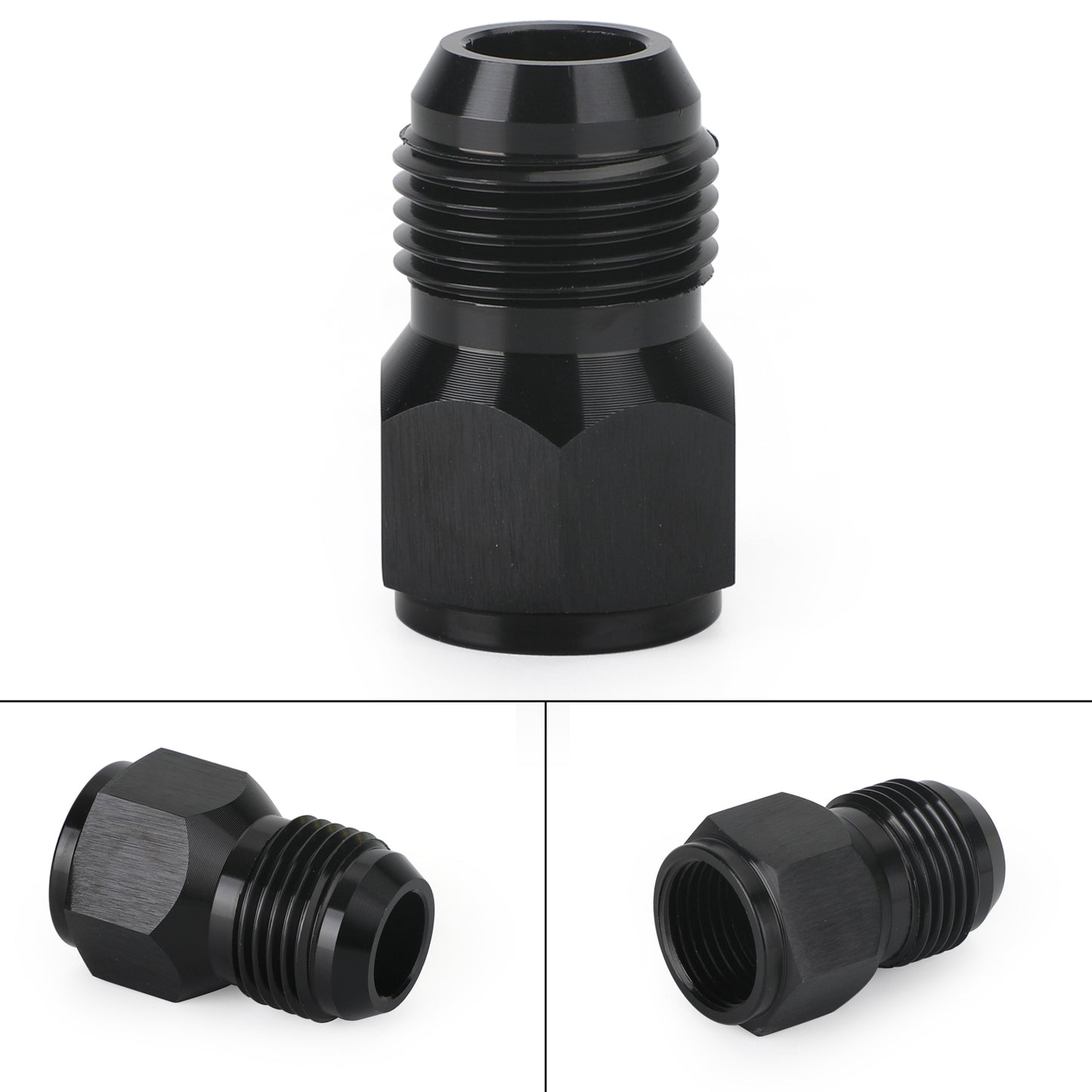 Black 8AN Female -10AN Male AN Flare Fitting Reducer Adapter 8AN to 10AN