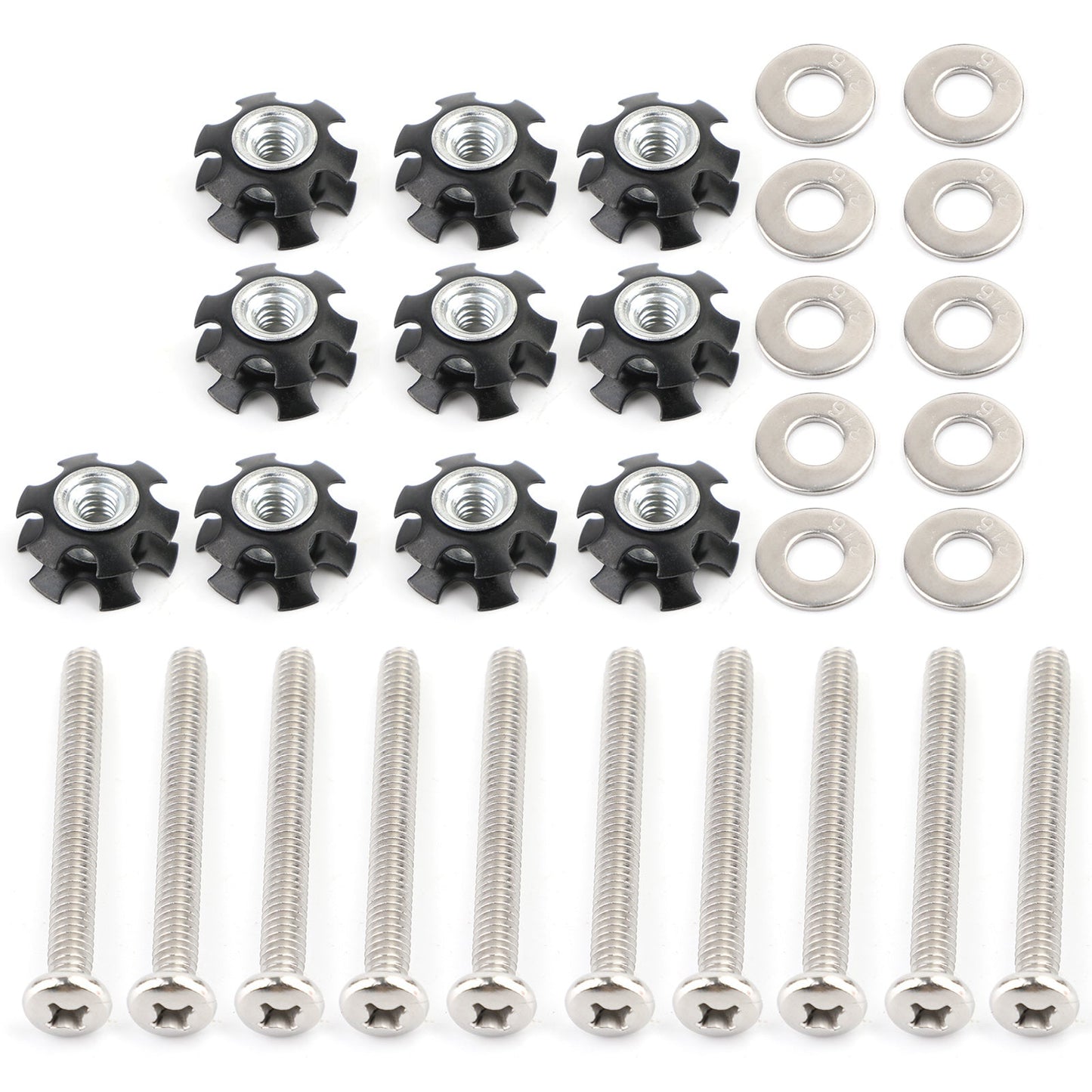 Set of 6 RV LADDER REPAIR KIT nuts Stainless Bunk Motorhome Parts Camper Trailer Coach