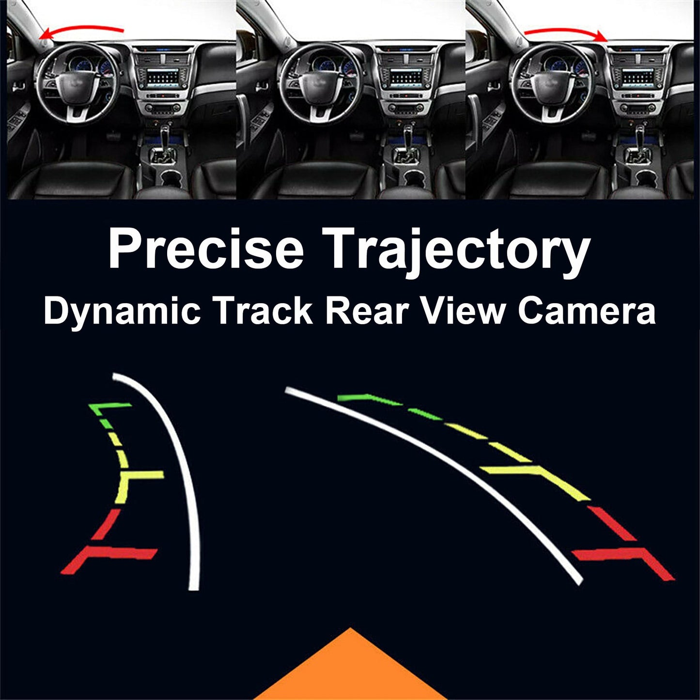 Car Wireless Trajectory Dynamic Moving Guide Line Rear View Reverse Camera