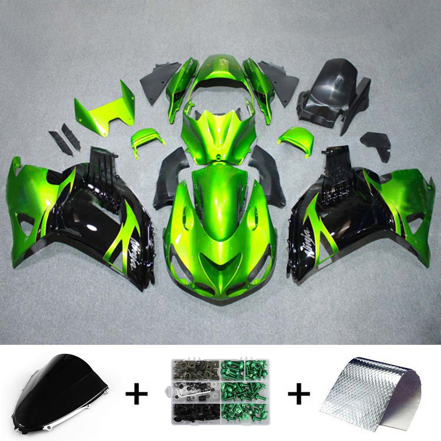 2006-2011 Kawasaki ZX14R Injection Fairing Kit Bodywork Plastic ABS#115