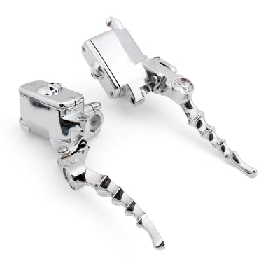 Skull 7/8'' 22mm Pair Motorcycle Hydraulic Brake Master Cylinder & Clutch Lever S