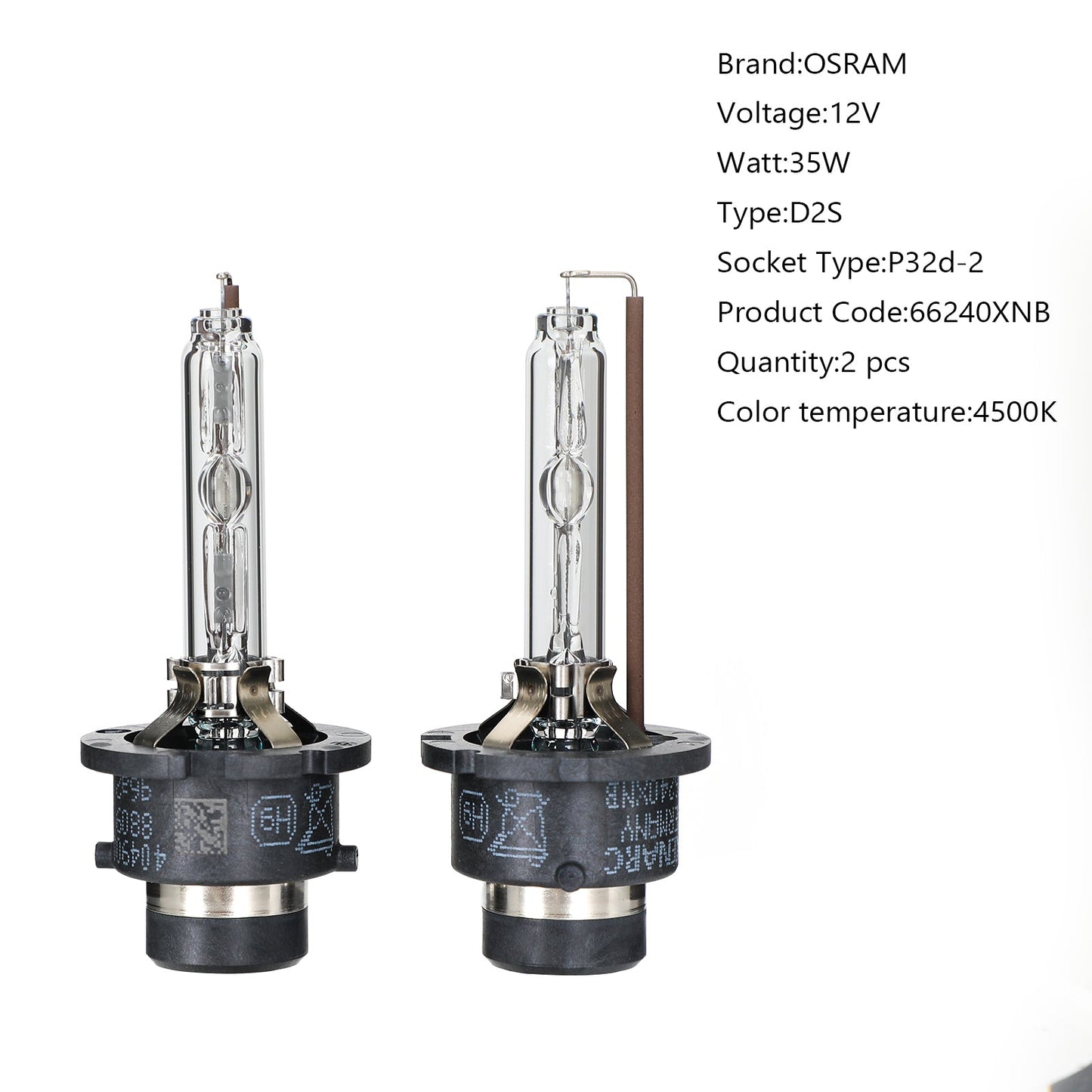 D2S For OSRAM NIGHT BREAKER Xenarc Headlight Lamp Up +70% Light 12V35W 66240XNB