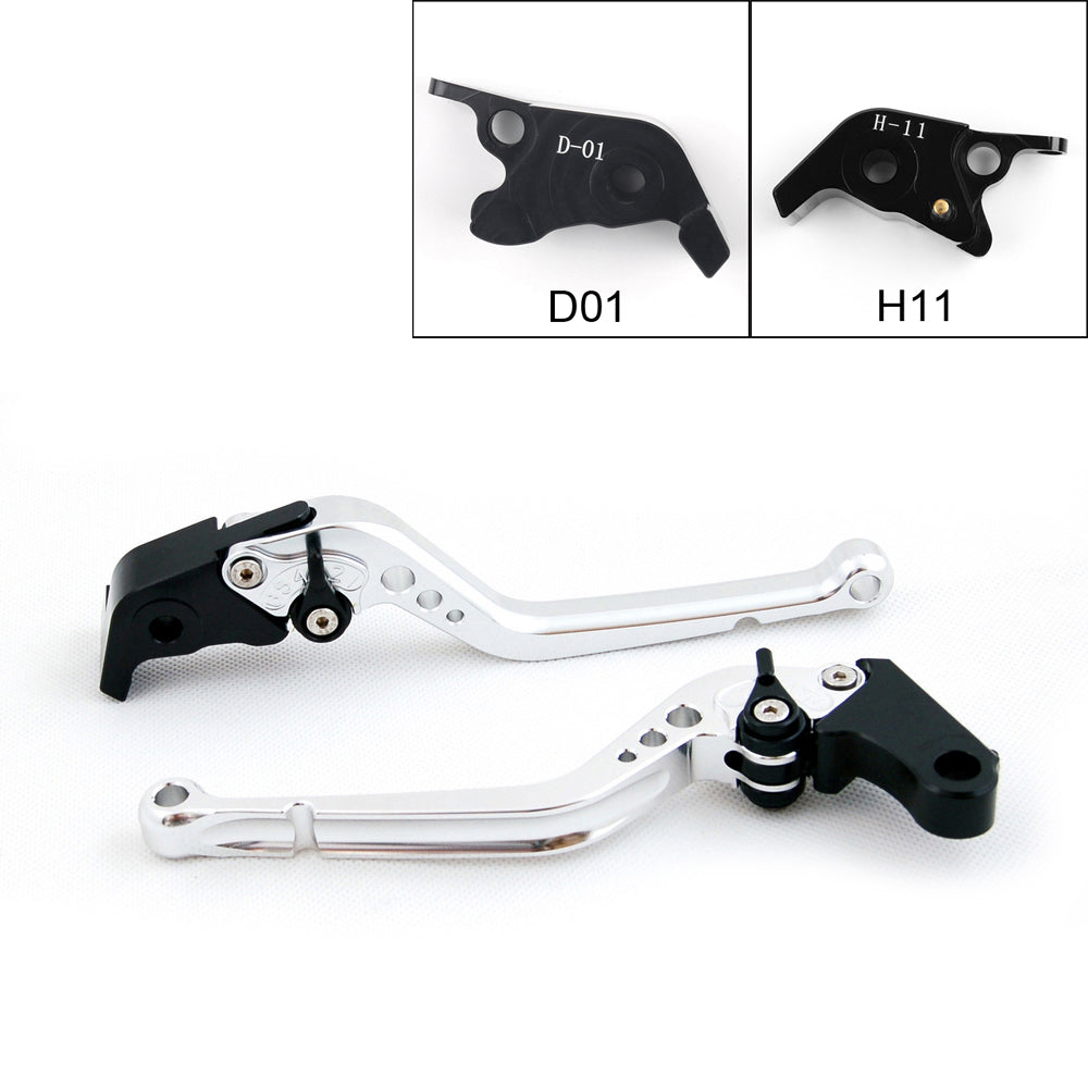 Long Brake Clutch Levers For Ducati Hypermotard 1100/SP 2007-2012 Black