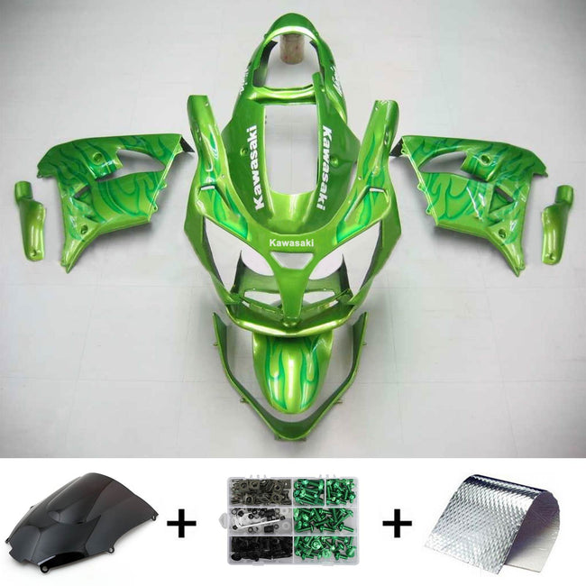 2000-2001 Kawasaki ZX9R Amotopart Injection Fairing Kit Bodywork Plastic ABS #109