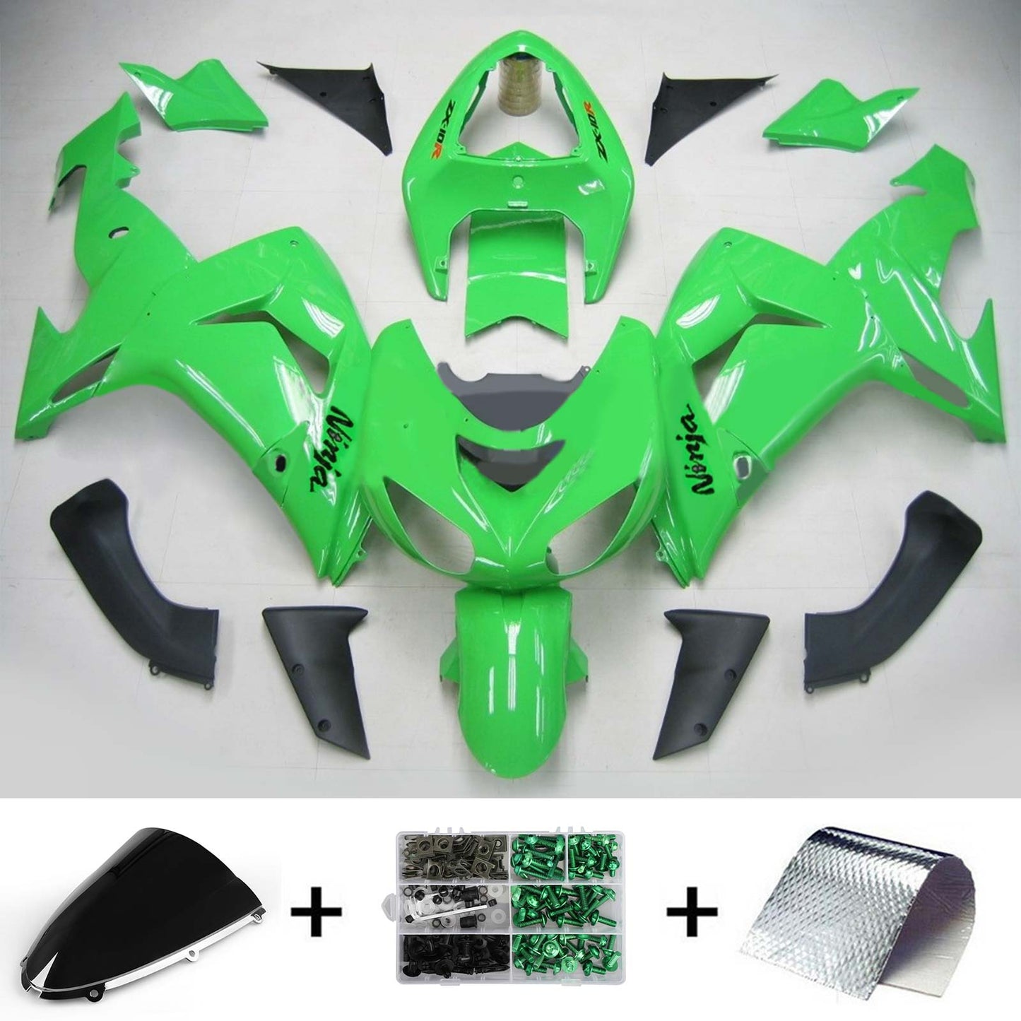 2006-2007 Kawasaki ZX10R Amotopart Injection Fairing Kit Bodywork Plastic ABS #118