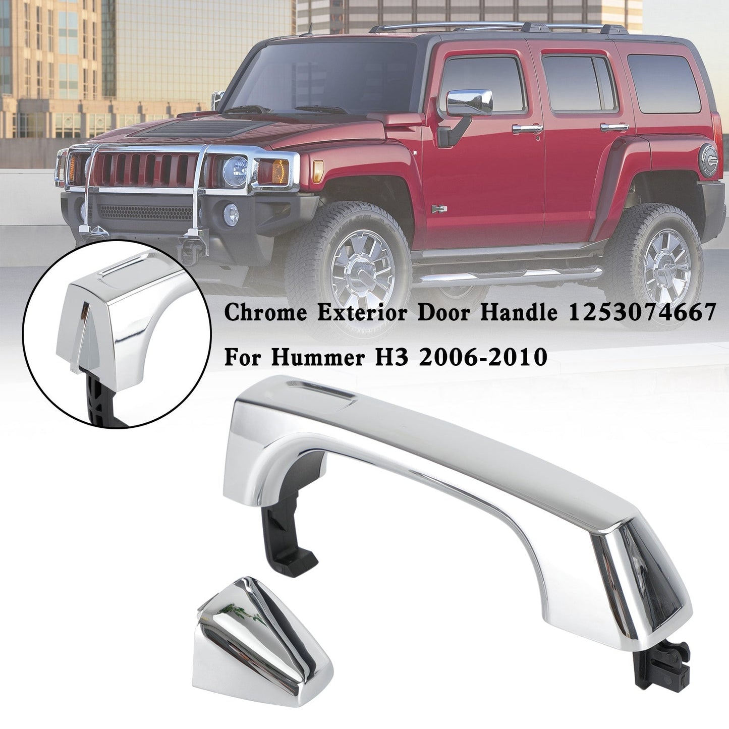 Chrome Exterior Door Handle 1253074667 For Hummer H3 2006-2010