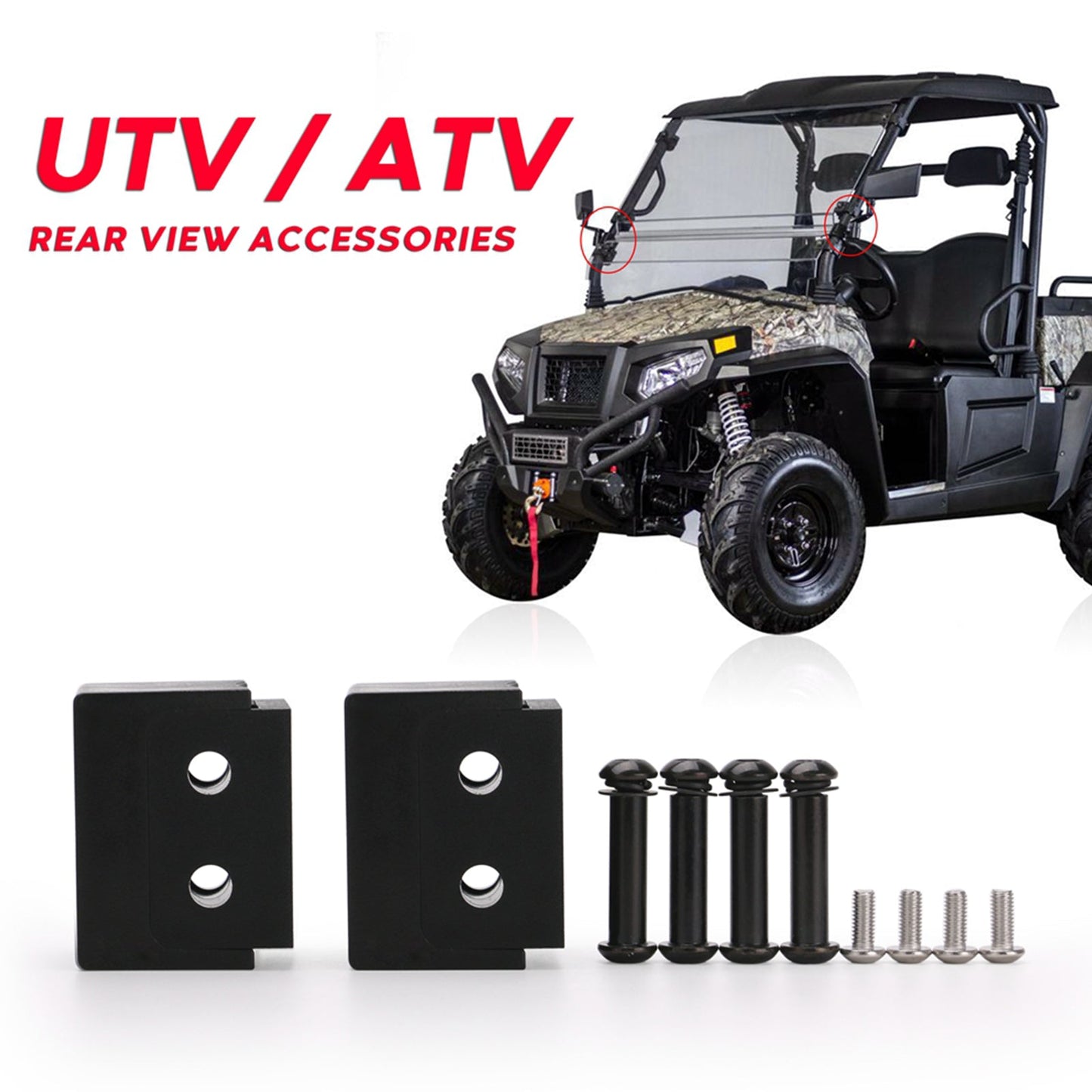 Rearview Mirror Mounting Extender Holder Bracket Grip Bar Fits For Utv Atv