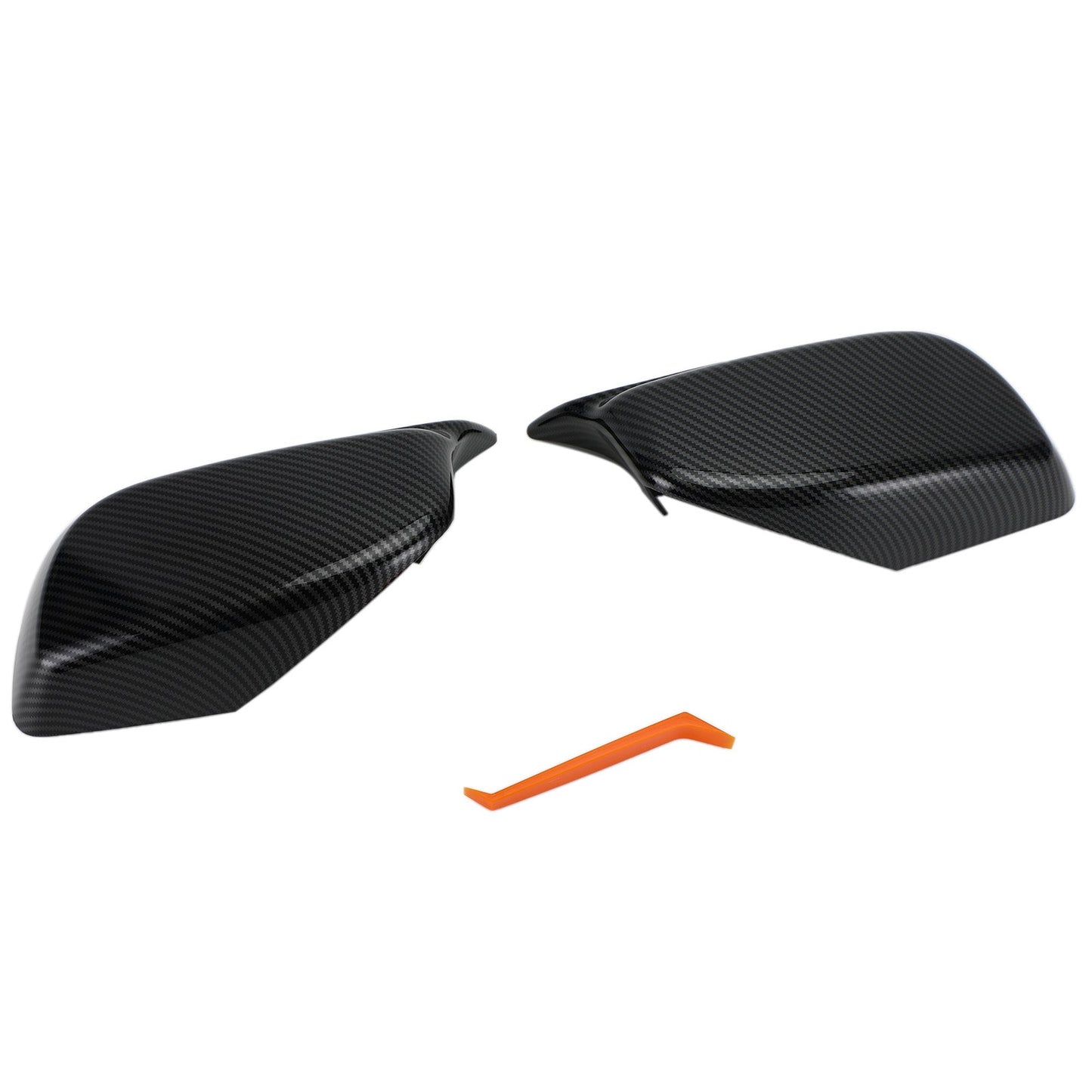 2x Carbon Rear View Side Mirror Cover Caps For BMW E60 5 Series 2004-2007