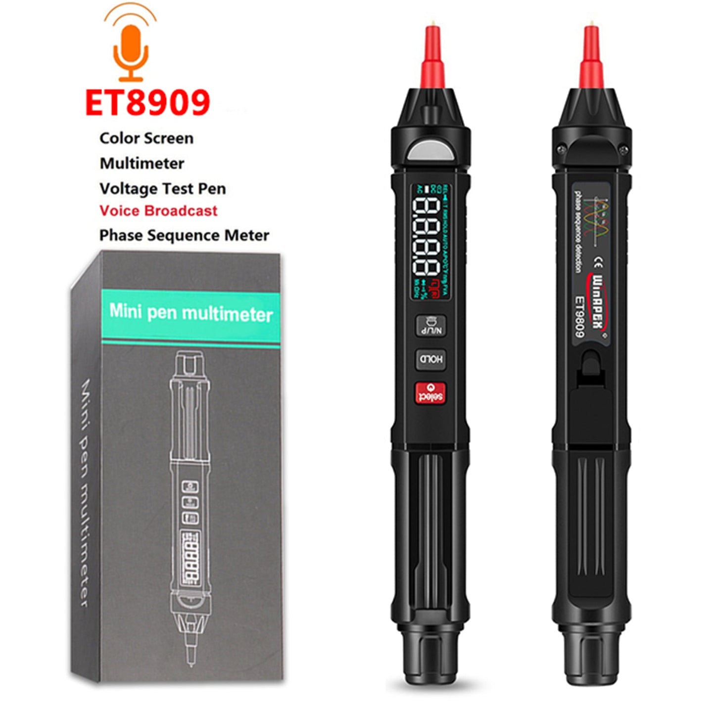 3 In 1 Pen-Type Digital Multimeter True Rms Multimeter + Voltage Test Pen