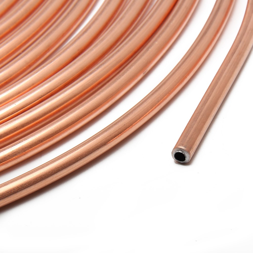 Copper Nickel Brake Line Tubing Kit 3/16 OD 25 Foot Coil Roll All Size Fittings