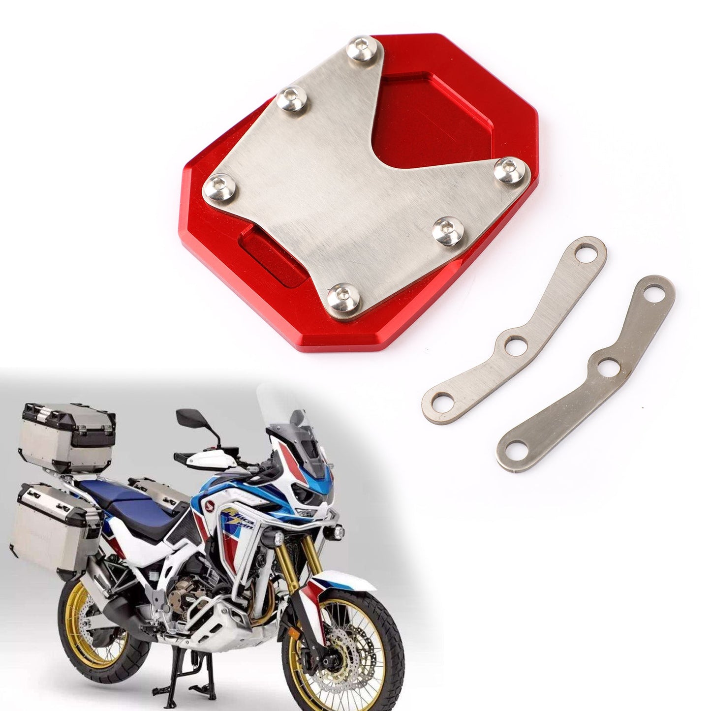 Kickstand Side Stand Extension Pad For Honda CRF 1100 L AFRICA TWIN / ADV 2020 BLK