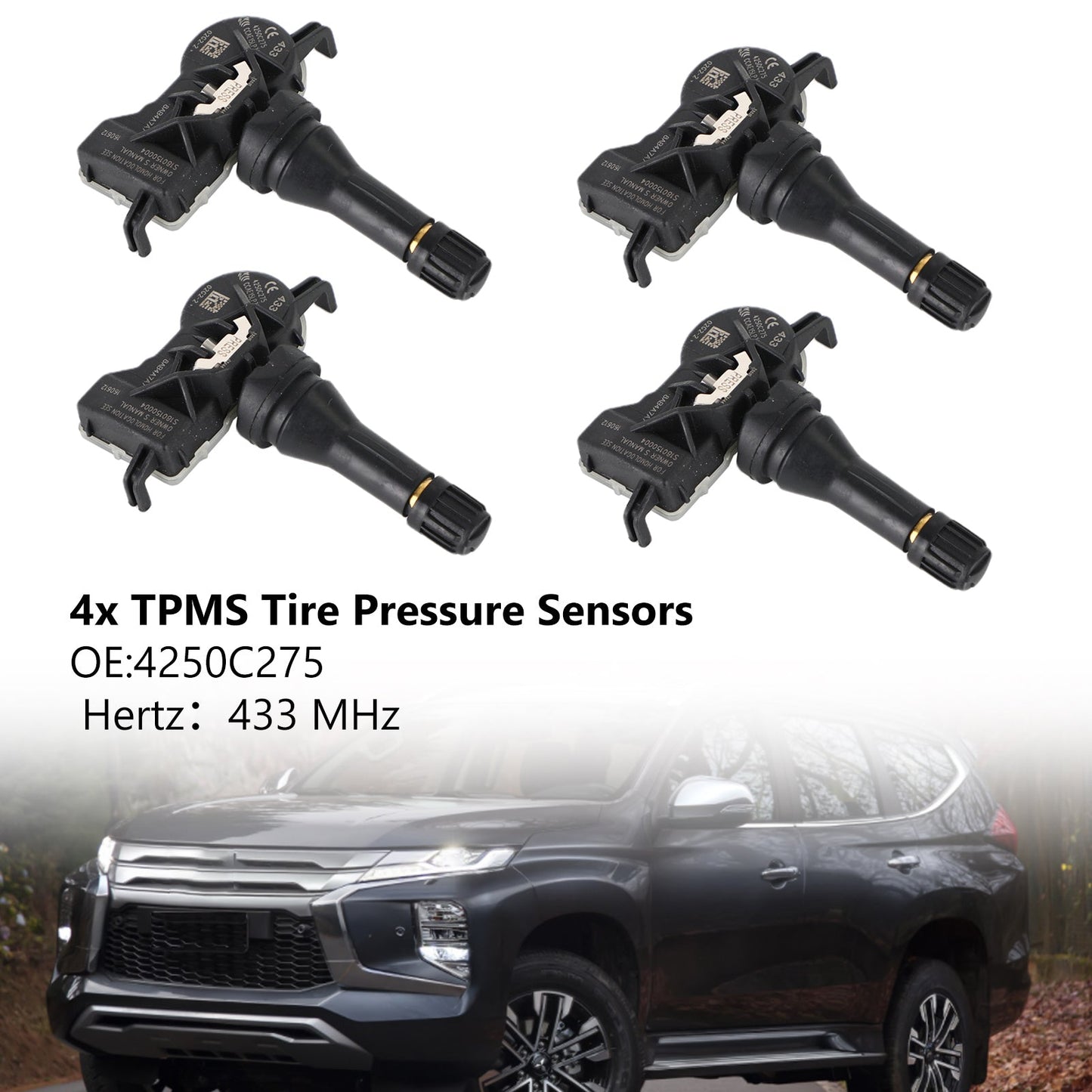 4x TPMS Tire Pressure Sensor 4250C275 For Mitsubishi Attrage Mirage Pajero