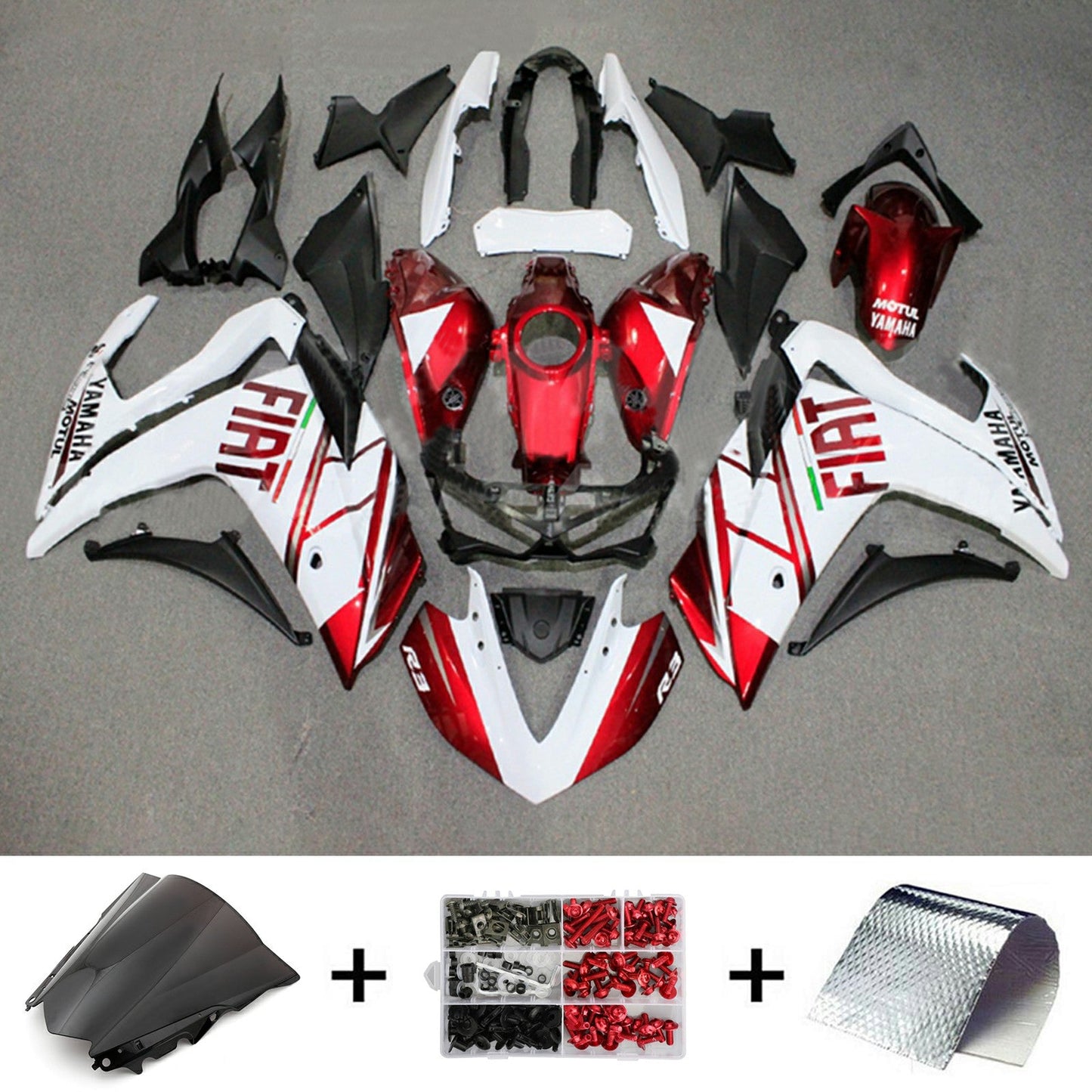 2014-2018 Yamaha YZF-R3 2015-2017 R25 Injection Fairing Kit Bodywork ABS#161