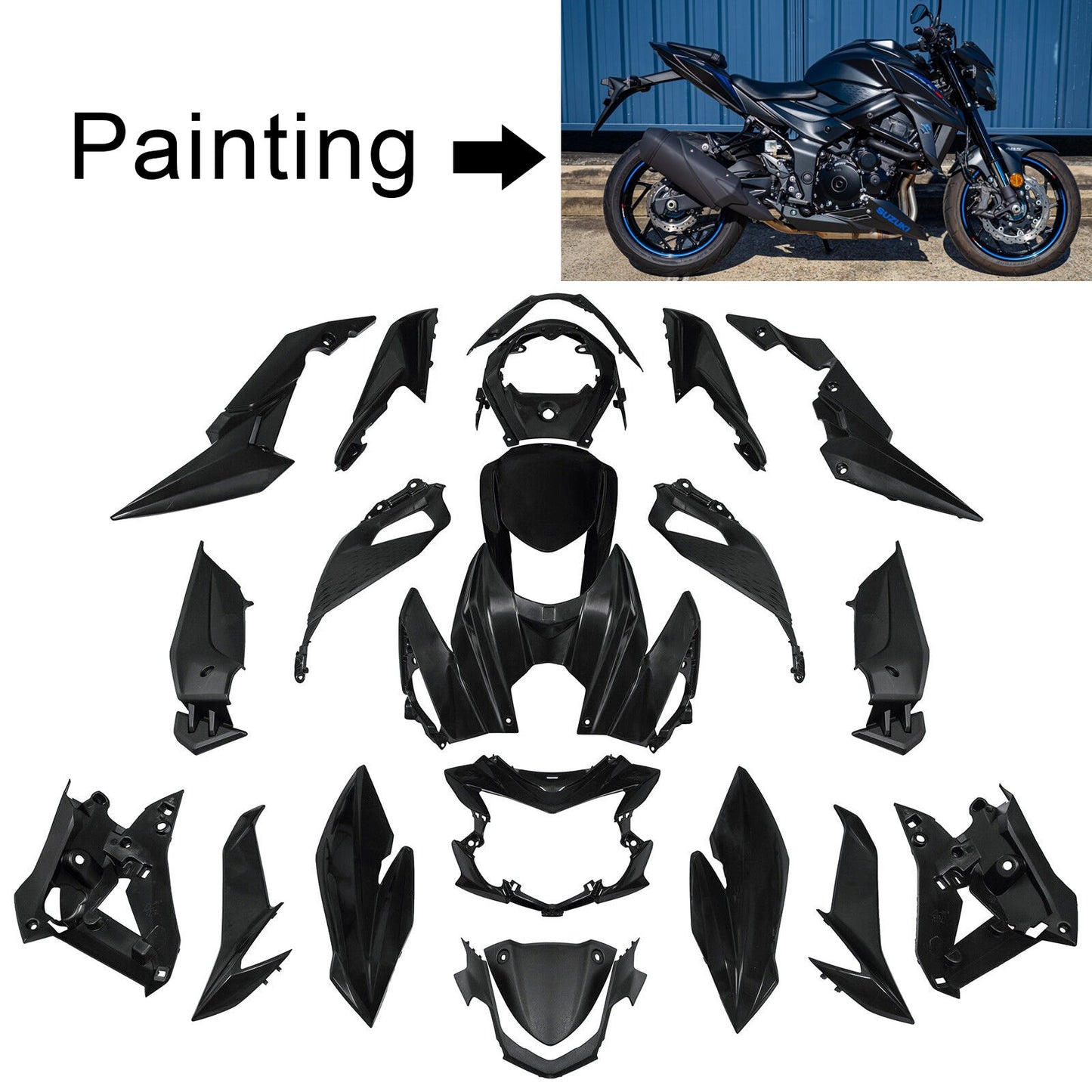 2017-2021 Suzuki GSX-S 750 Amotopart Injection Fairing Kit Bodywork Plastic ABS #105