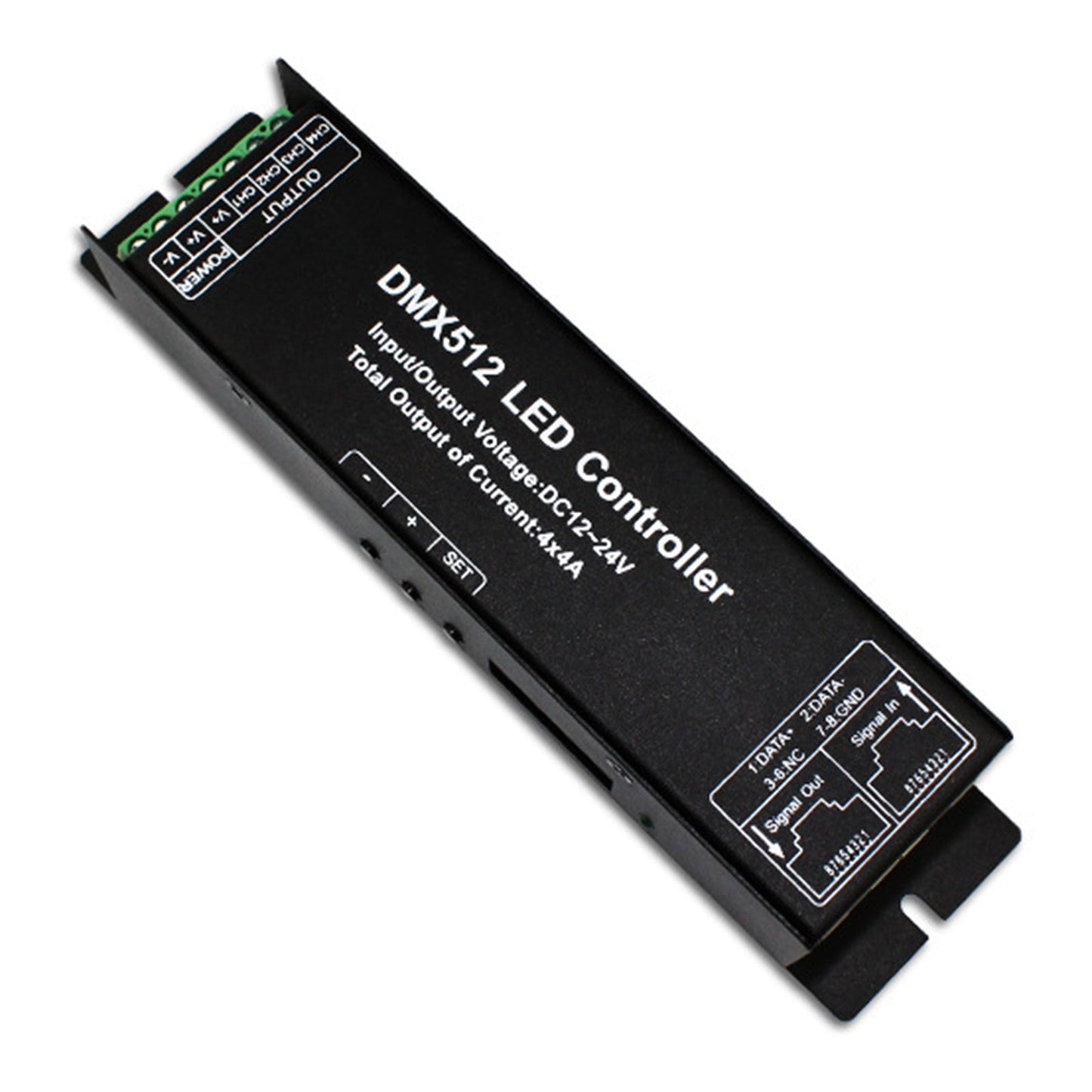 LED RGB DMX512 Decoder Controller DC12-24V 4x4A 16A 4 Channel Digital PWM Dimmer