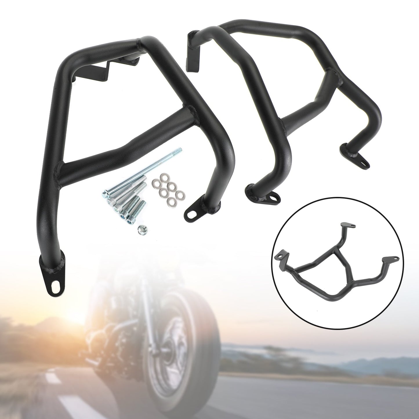 Engine Guard Crash Bar Frame Protector Bumper Black For Honda Cb 400X 400F 21-22