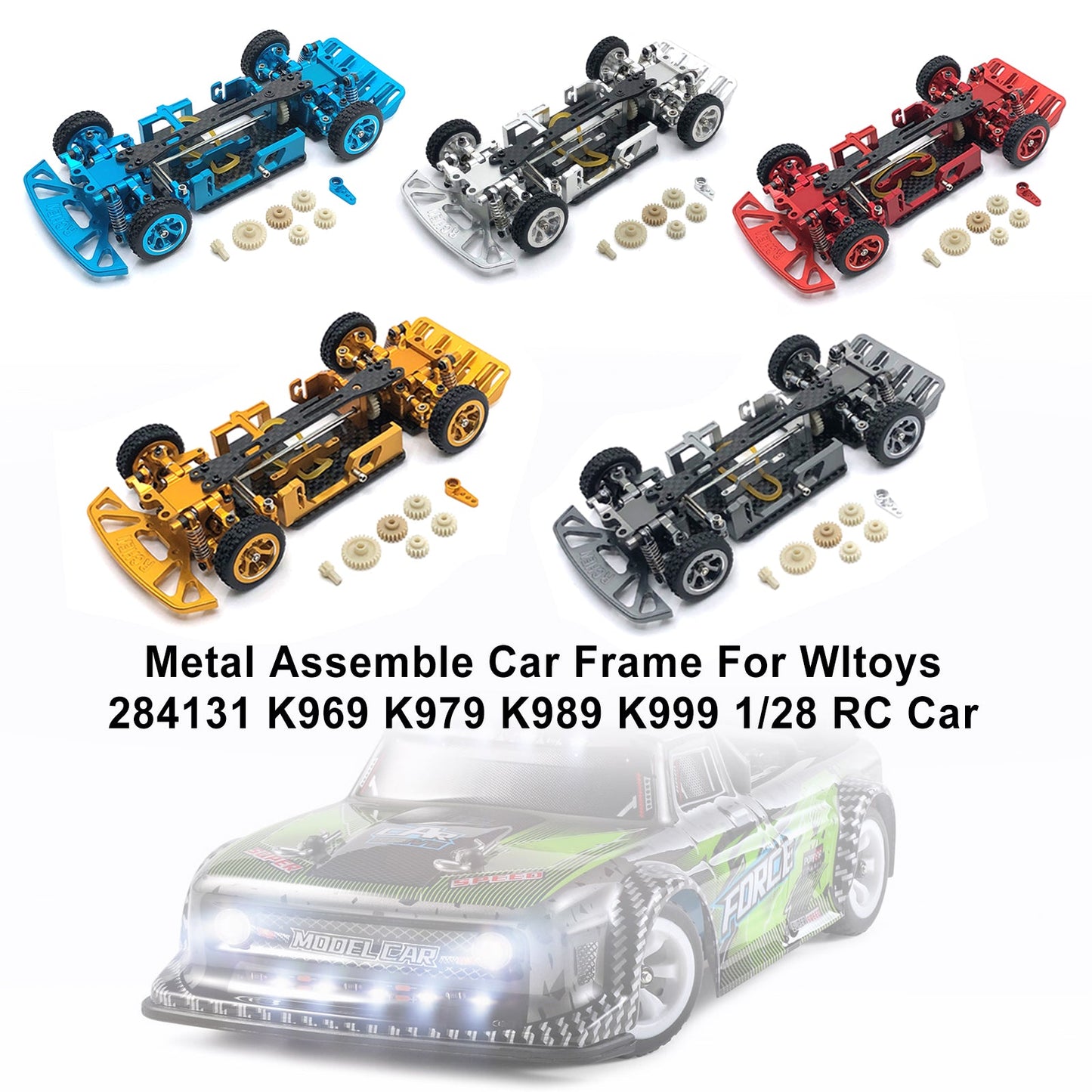 Wltoys 284131 K969 K979 K989 K999 1/28 RC Car Metal Assemble Car Frame