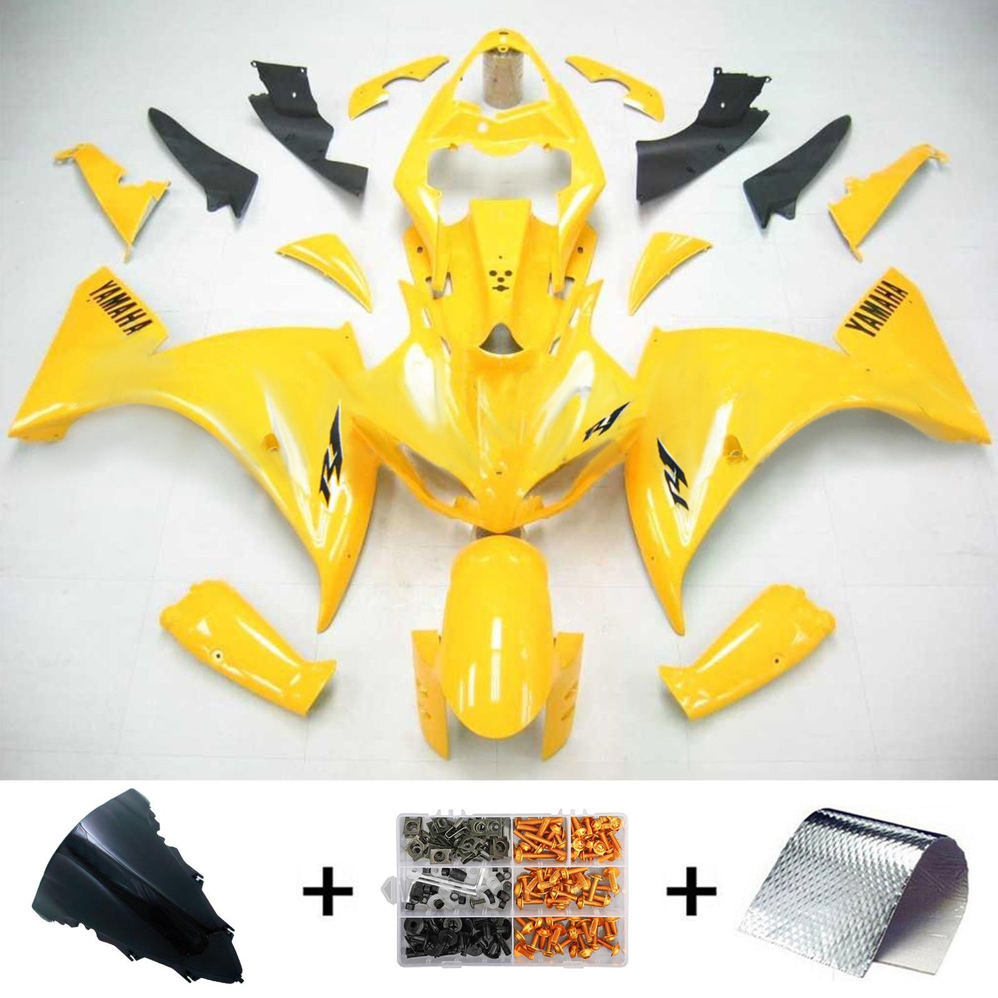 2009-2011 Yamaha YZF 1000 R1 Amotopart Injection Fairing Kit Bodywork Plastic ABS #133