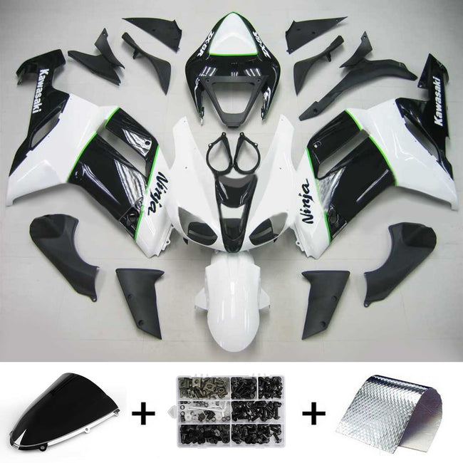 2007-2008 Kawasaki ZX6R 636 Amotopart Injection Fairing Kit Bodywork Plastic ABS #110