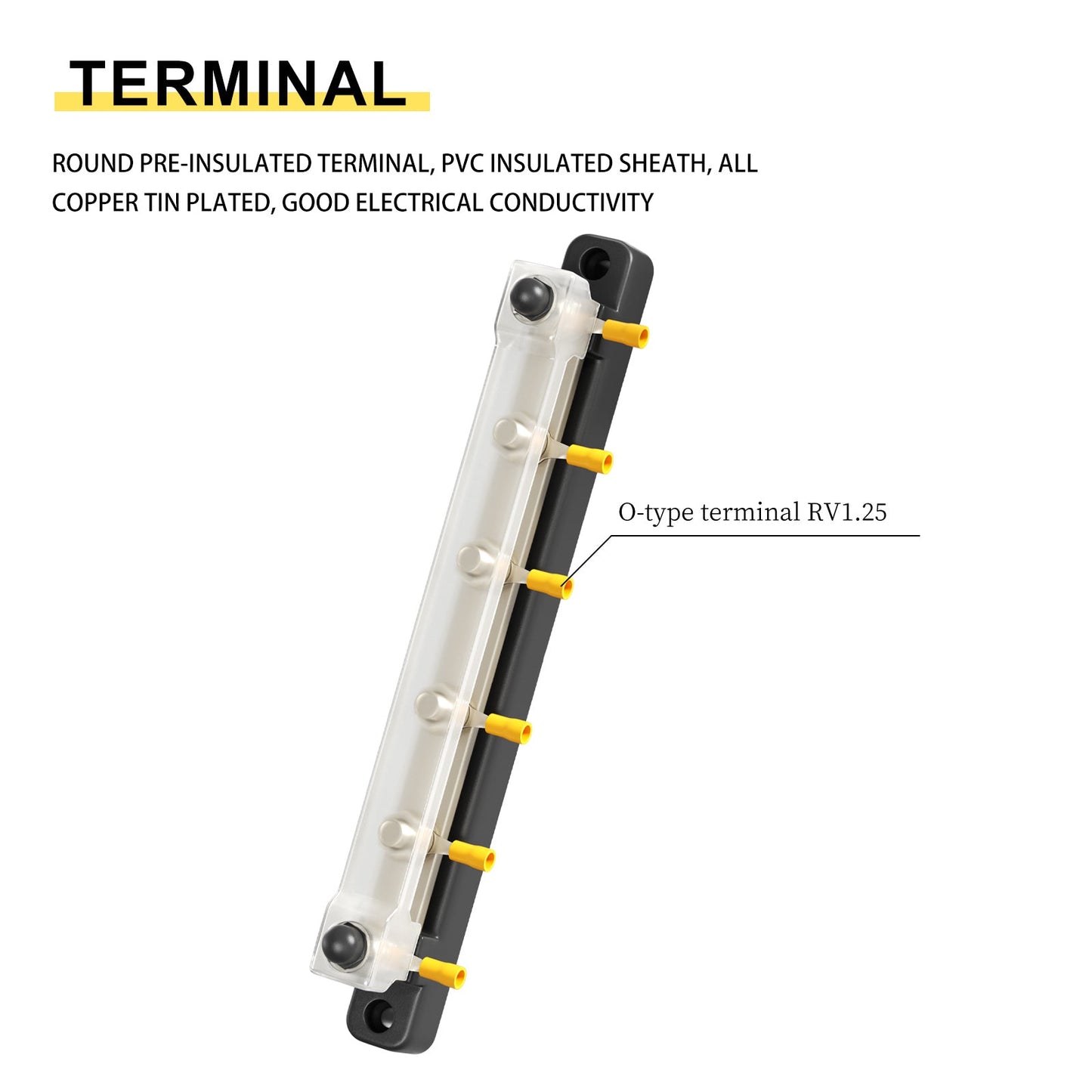 2/4/6/12 Way Dual-row Car Bus Bar Block Distribution Terminal For Auto Marine