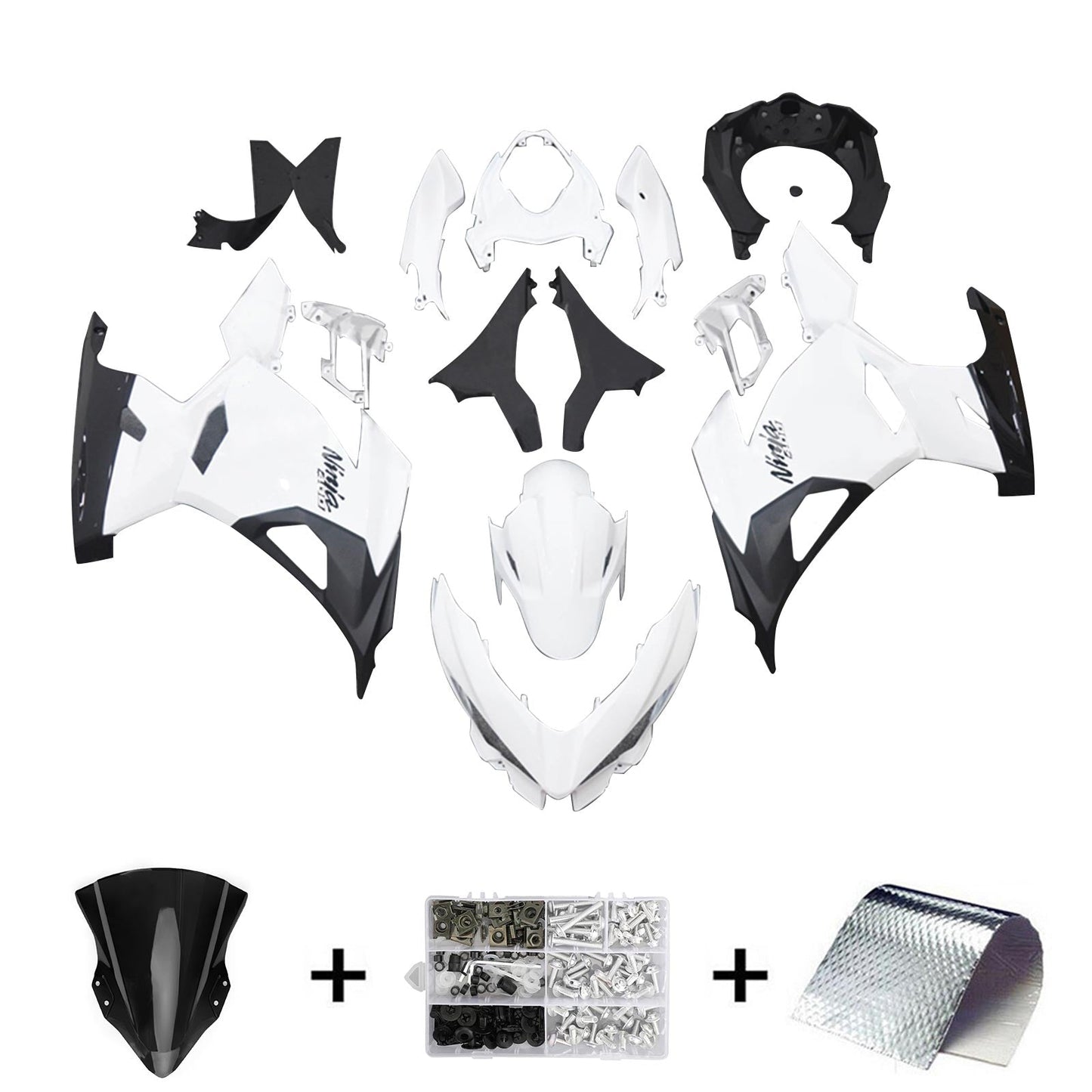 2018-2023=4 Kawasaki EX400 Ninja400 Fairing Kit Bodywork Plastic ABS