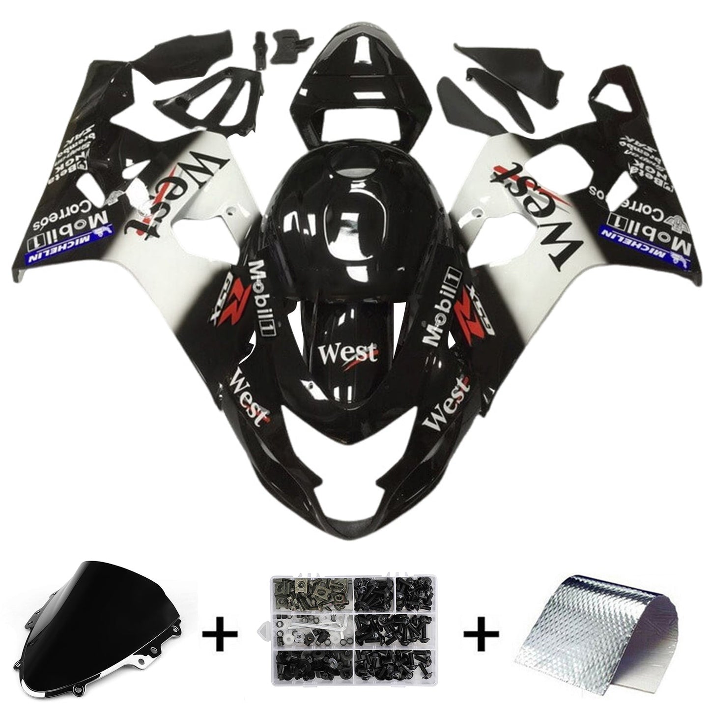 2004-2005 Suzuki GSXR 600/750 K4 Injection Fairing Kit Bodywork Plastic ABS