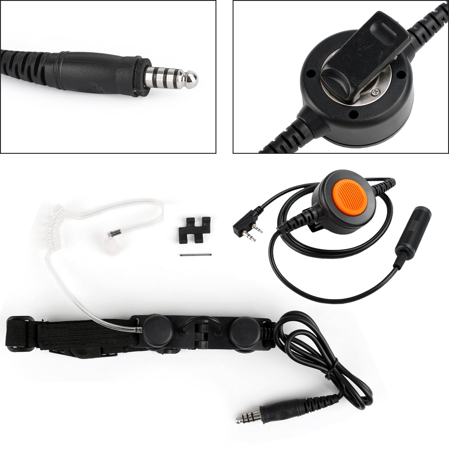 Z-Tactical Throat Mic Adjustable Headset For Kenwood TK-208 TK-220 TK-240 TK-248