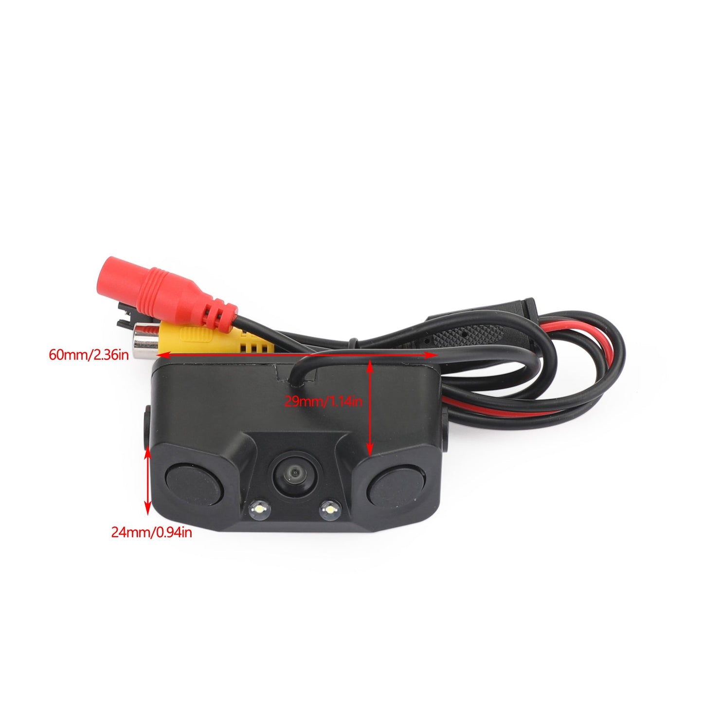 3in1 170° Car Reverse Rear View Camera with Backup Radar Parking Sensor