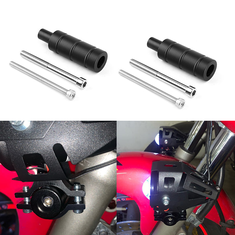 Black M8 M6 Motorcycle Headlight Fog Light Mount Bracket Extender Support Bar