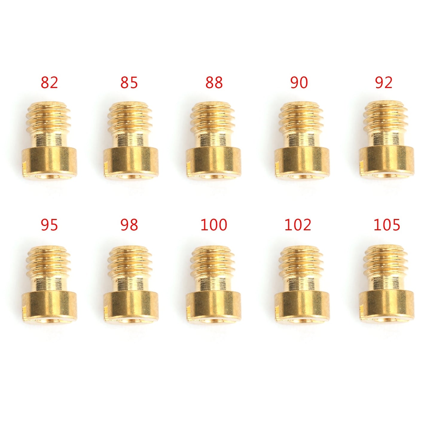 10/set Round Head Main Jet 4mm GY6 50cc 139QMB Scooter Moped Keihin Carb 82-105