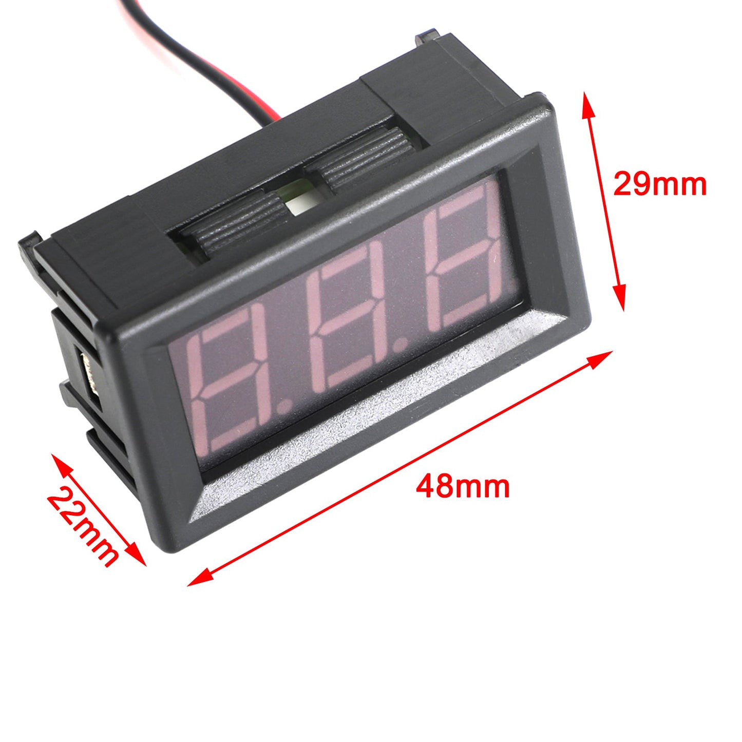 5Pcs Dc5-120V 0.56" 2 Wire Led Digital Display Panel Voltmeter Volt Tester Blue