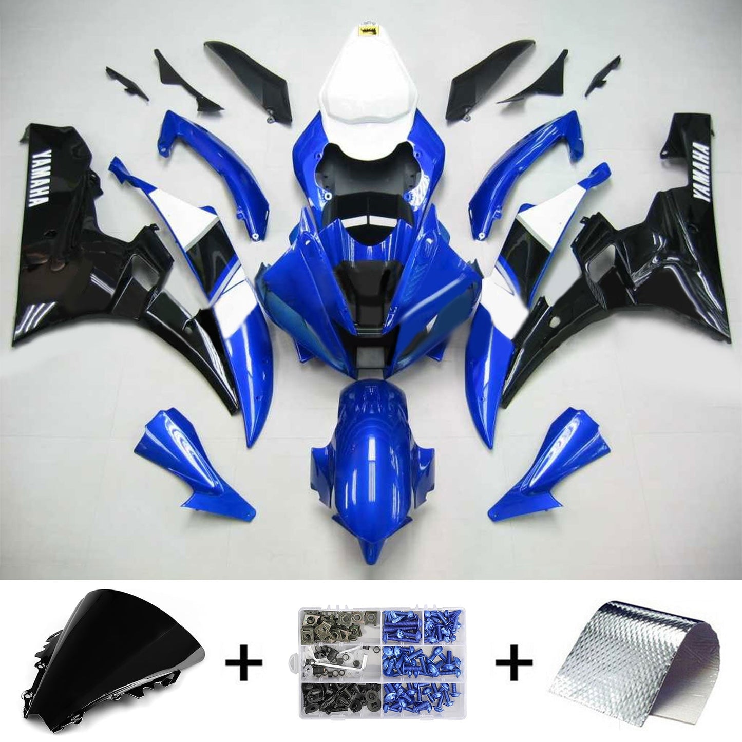 2006-2007 Yamaha YZF 600 R6 Amotopart Injection Fairing Kit Bodywork Plastic ABS #106