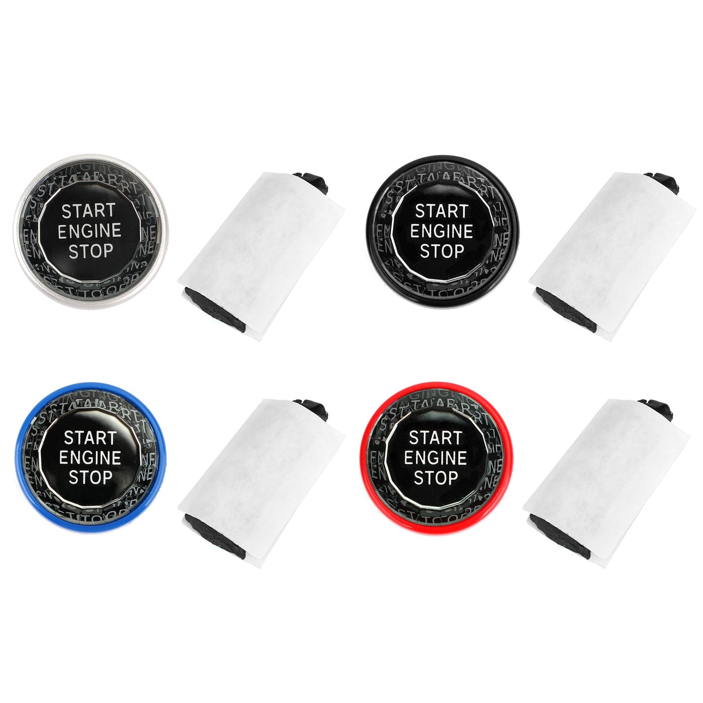 Engine Start Stop Push Button Knob Switch Decor Cover Fit For Jaguar XF XE F-Pace BLK