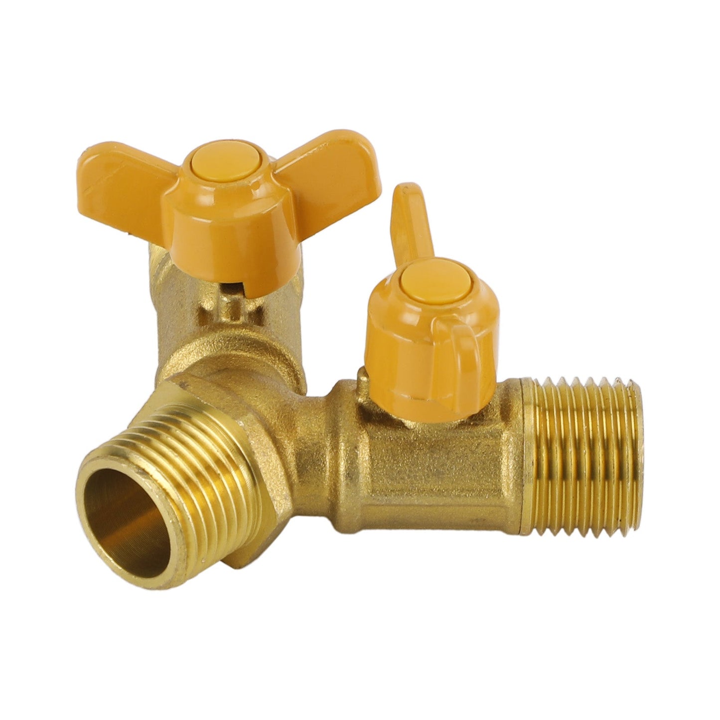 3 Way Shut off Ball Valve 1/2" Hose Barb Y Shaped Valve 2 Switch Brass Fitting