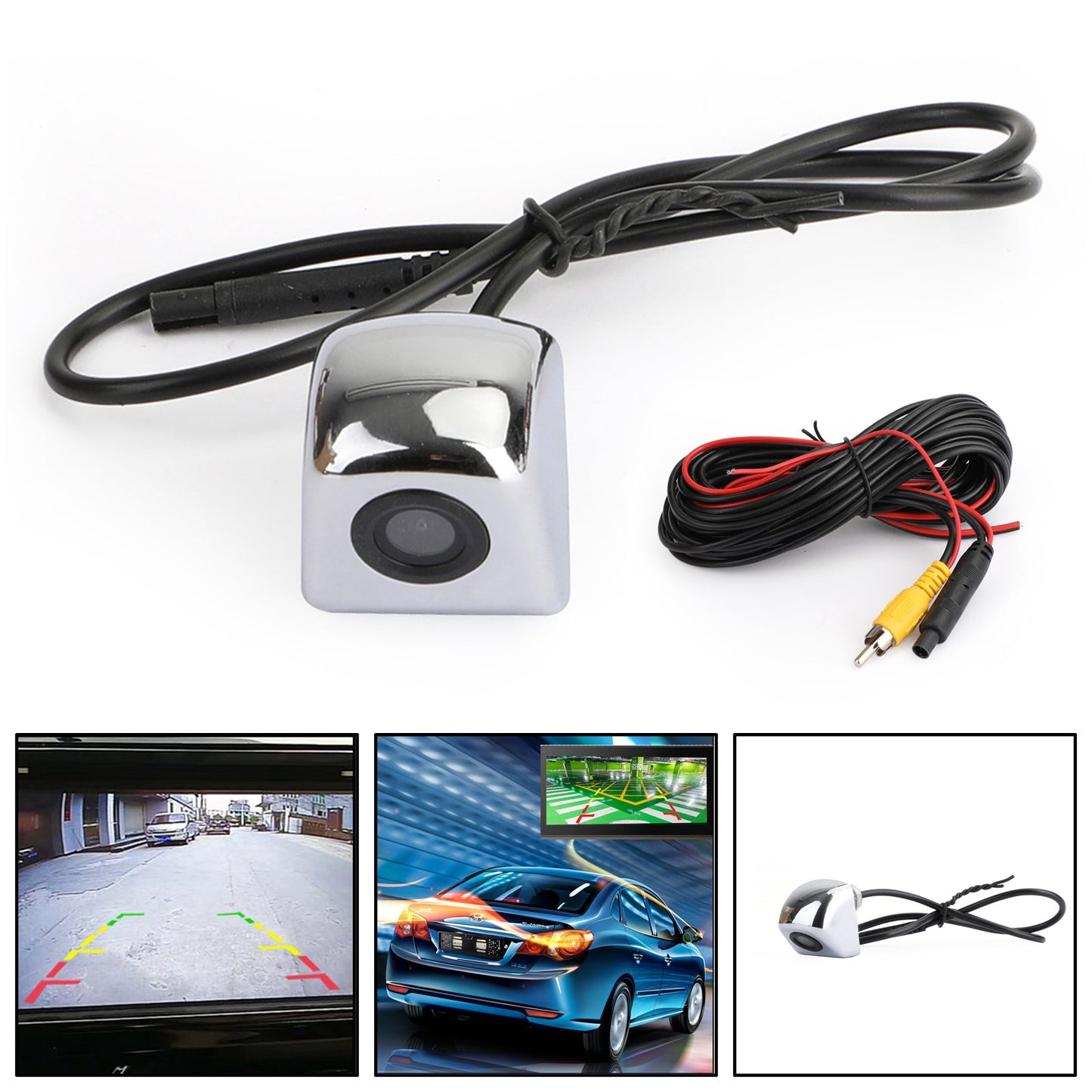 170° HD Car Rear View Reverse CDD Backup Parking Camera CMOS Silver