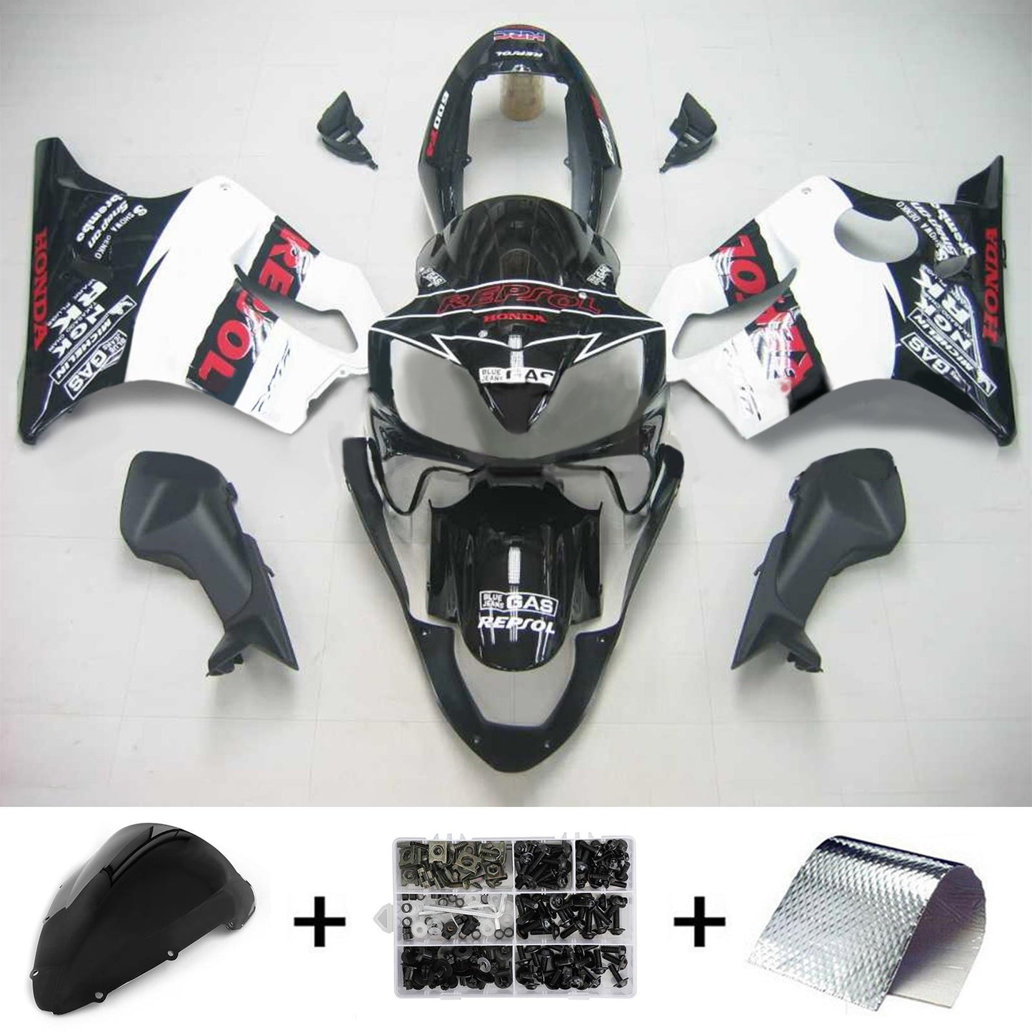 2004-2007 Honda CBR600 F4i Amotopart Injection Fairing Kit Bodywork Plastic ABS #118