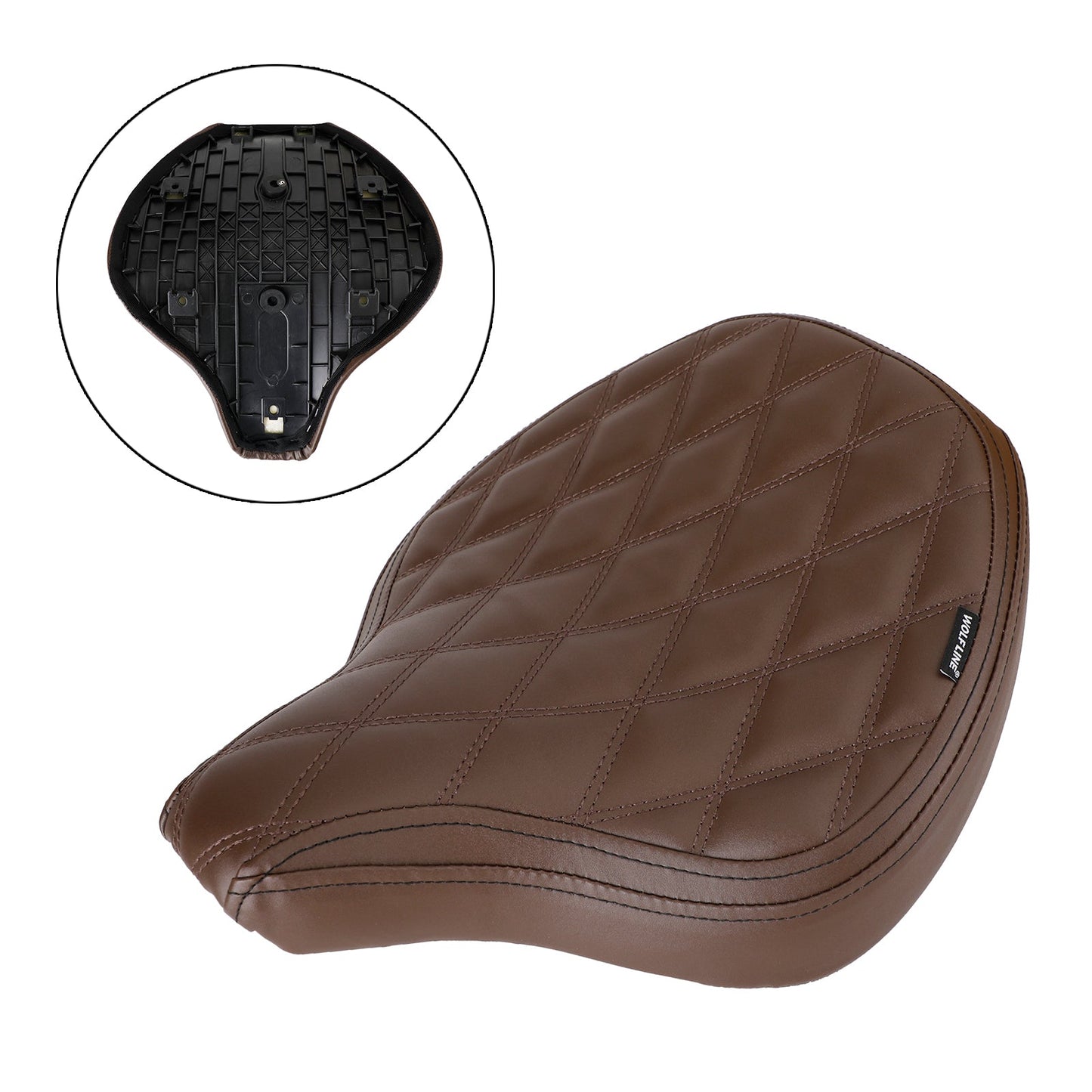 Front Driver Raider Seat Pillion Cushion Diamond Brown For Tr Bobber 17-22 2021