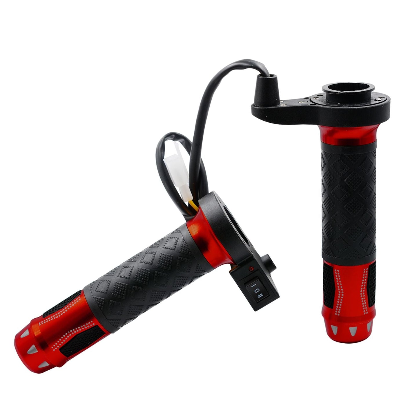 2X 7/8" 22Mm 12V Electric Heated Hand Grips Heating Handle Red For Motorcycle