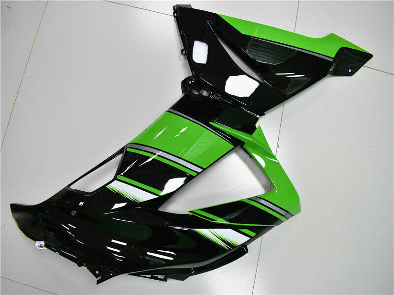 2013-2016 Kawasaki Zx6R Amotopart Fairing Injection Plastic Kit Green Kit Fit W/Bolt