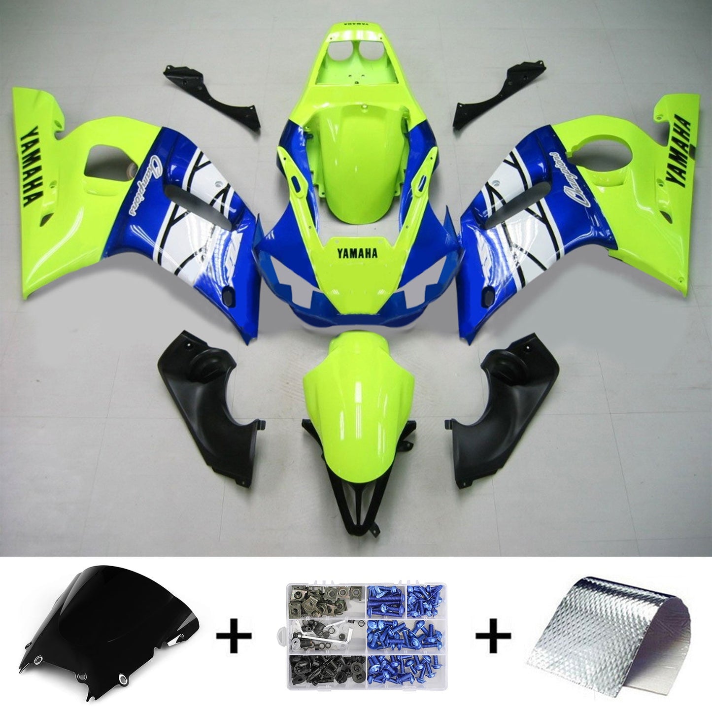 1998-2002 Yamaha YZF 600 R6 Injection Fairing Kit Bodywork Plastic ABS #127