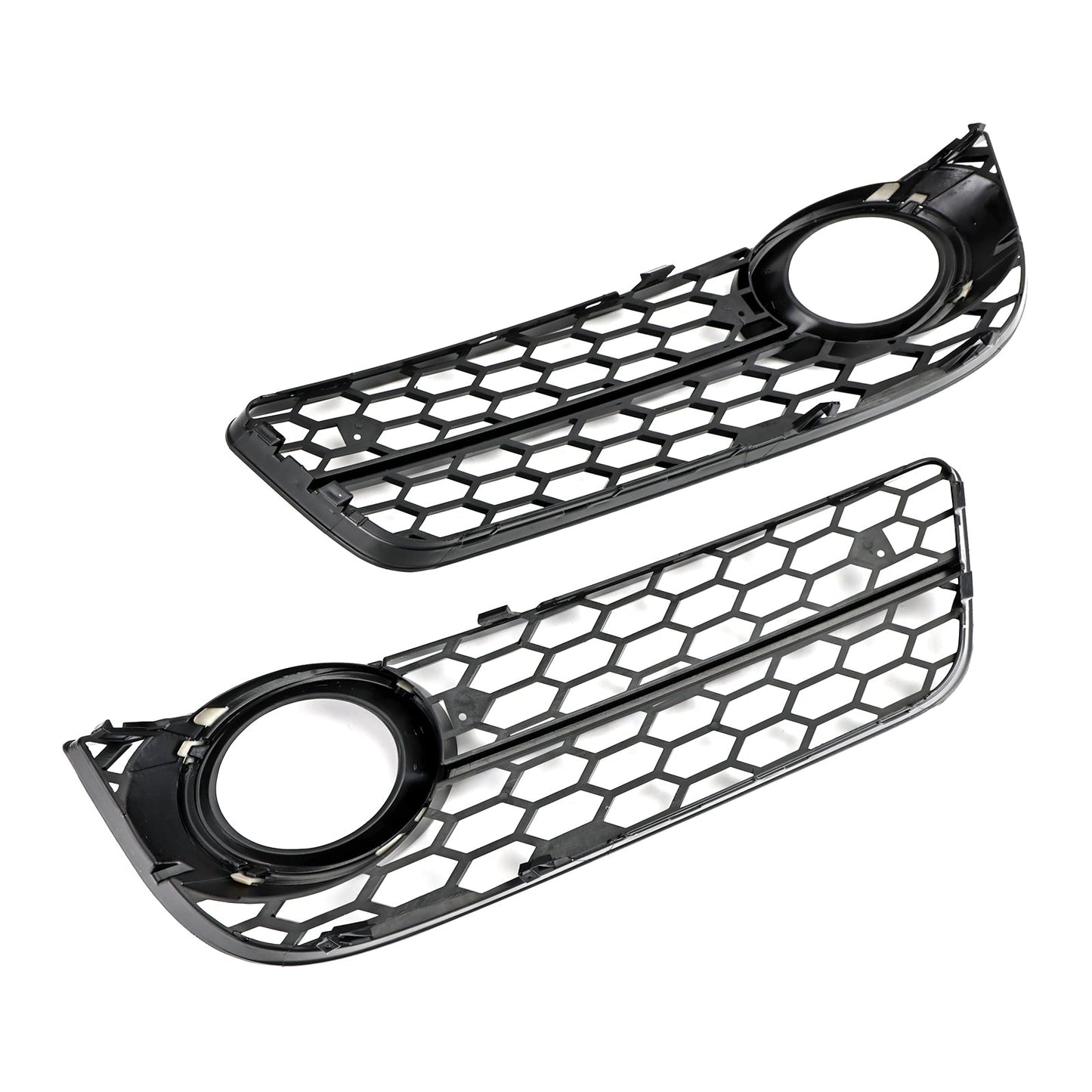 2007-2011 Audi A5 Pair Honeycomb Front Fog Lamp Cover Grille Grill