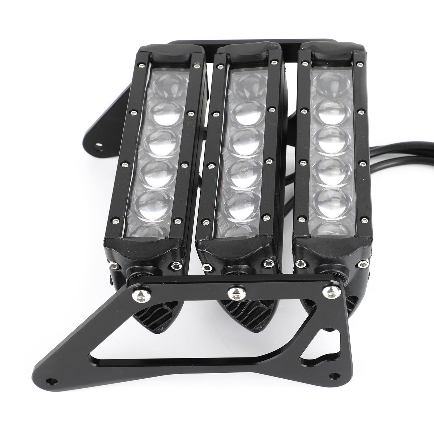 3Row LED Motorcycle Headlight Fog Light Aluminum for Honda Grom MSX125 2013-2019