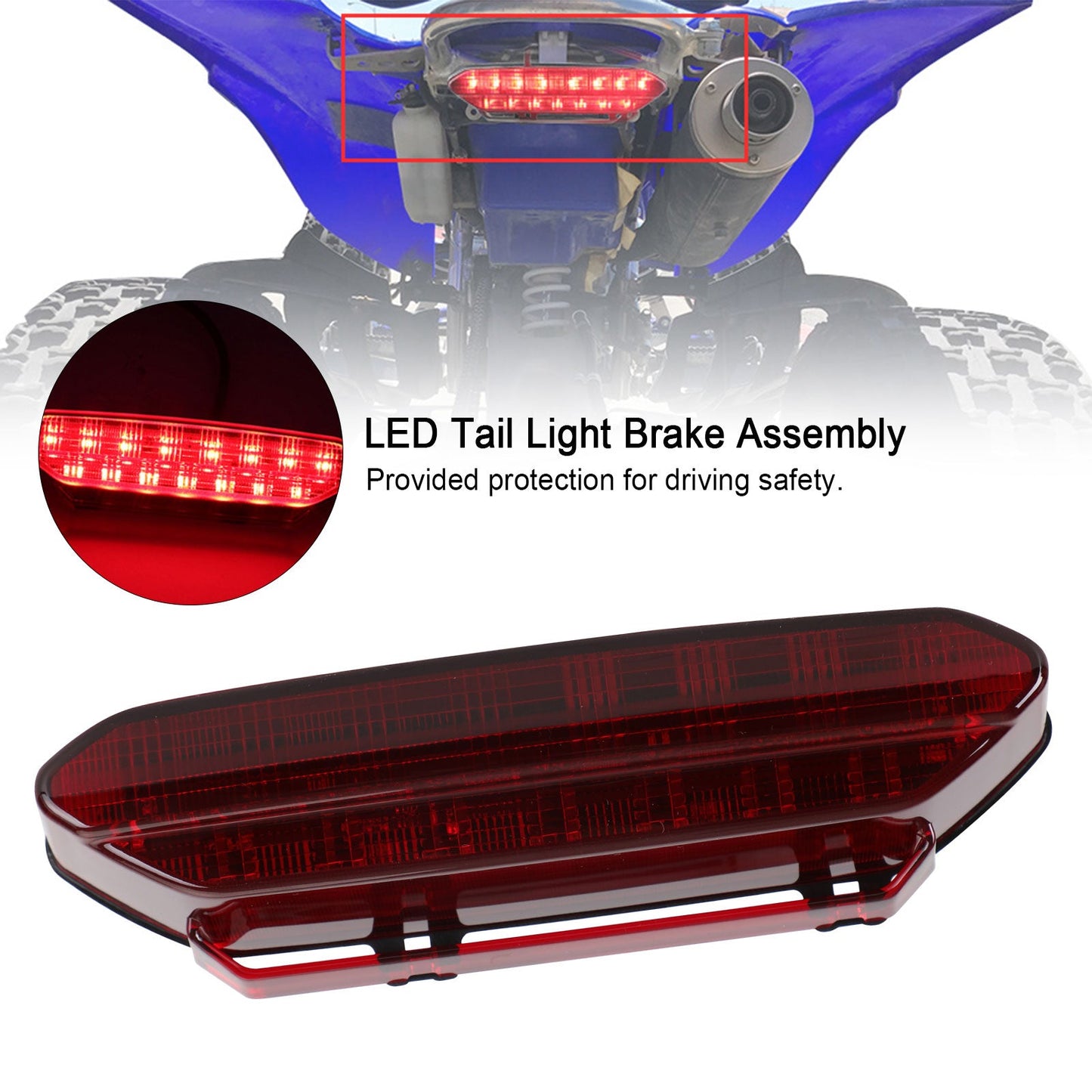 LED Tail Light Taillight for YAMAHA YFZ450 2006-2009 5TG-84710-21-00 Black